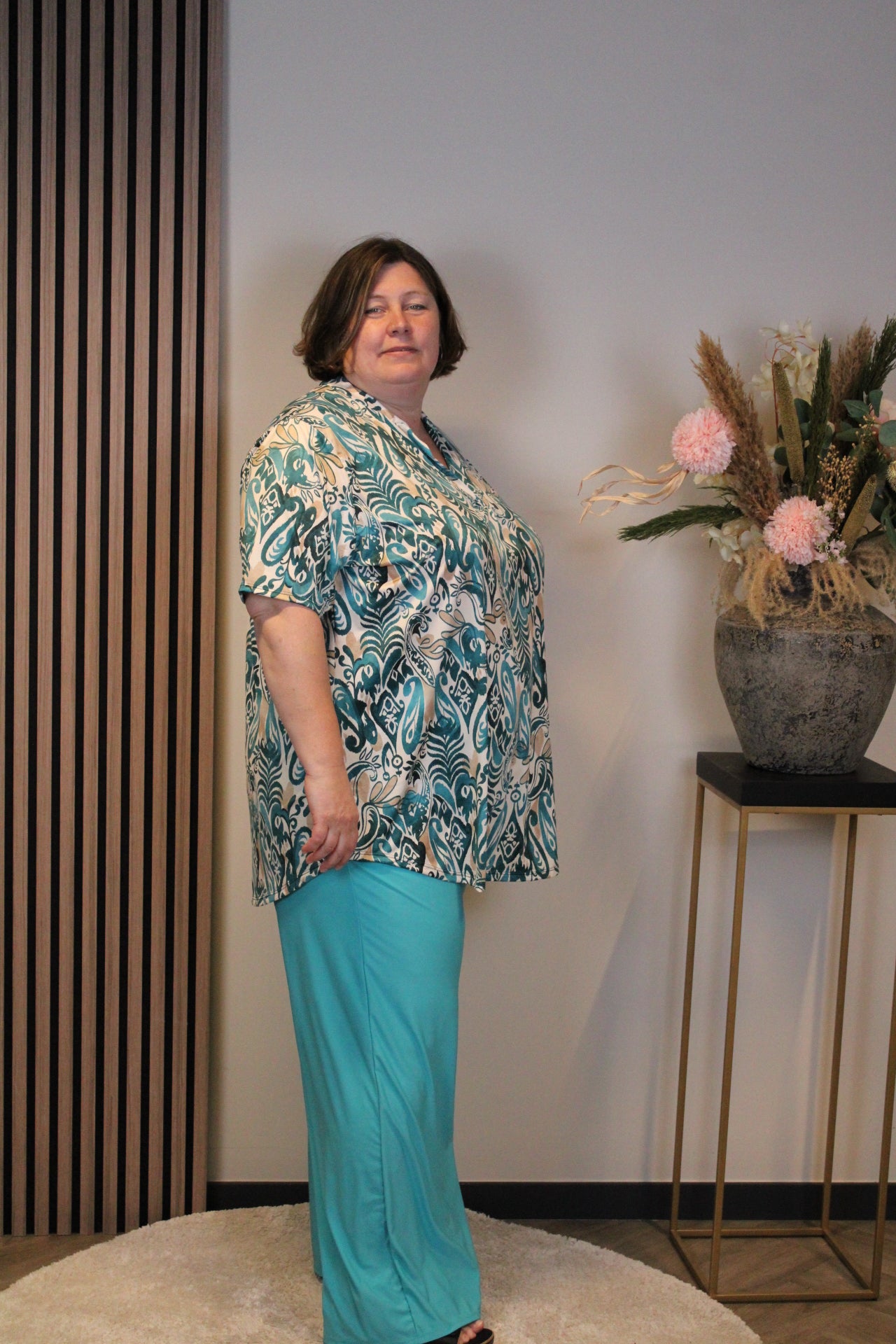 Ineke | Blouse korte mouw 52 t/m 58