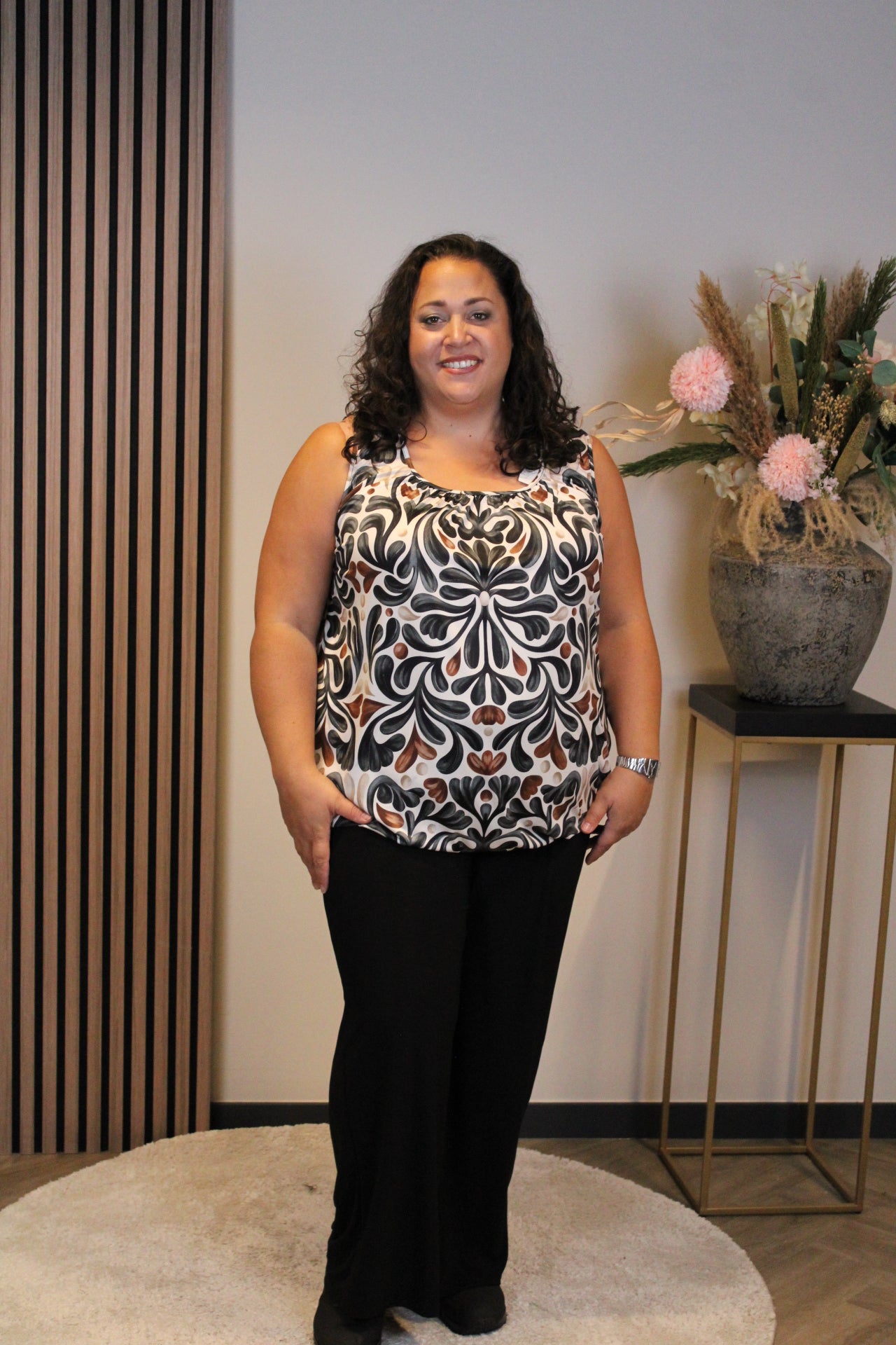 Silke | Ballon top zwart