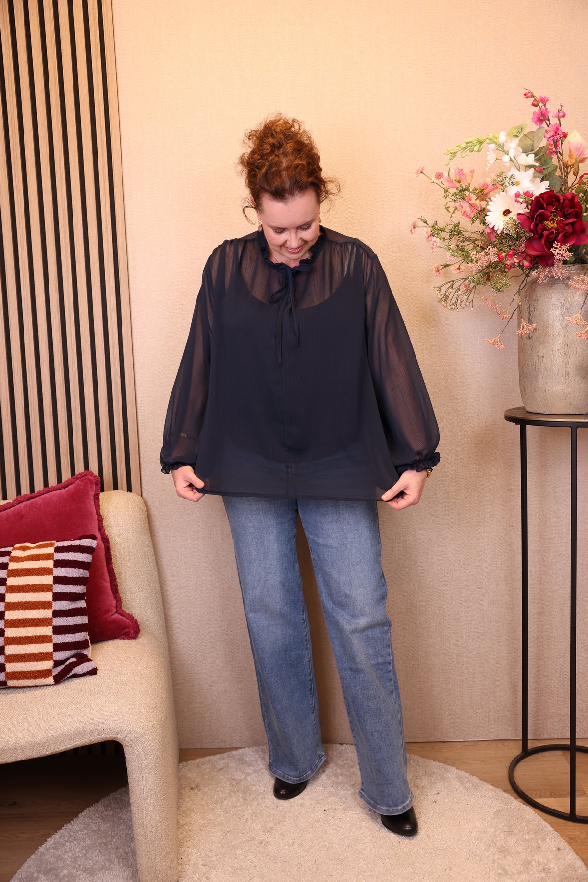 Liza | Blouse navy 42 - 50
