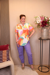 Anne | Stretch broek paars