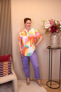 Anne | Stretch broek paars