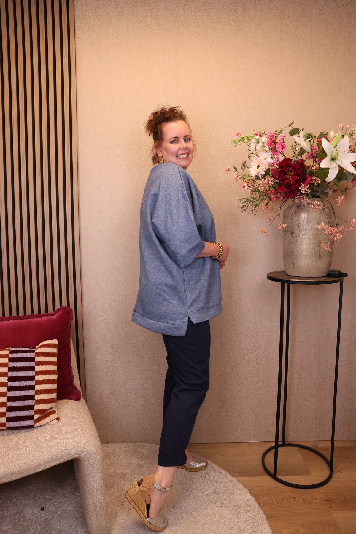 Mina | Top jeans  + gratis ketting