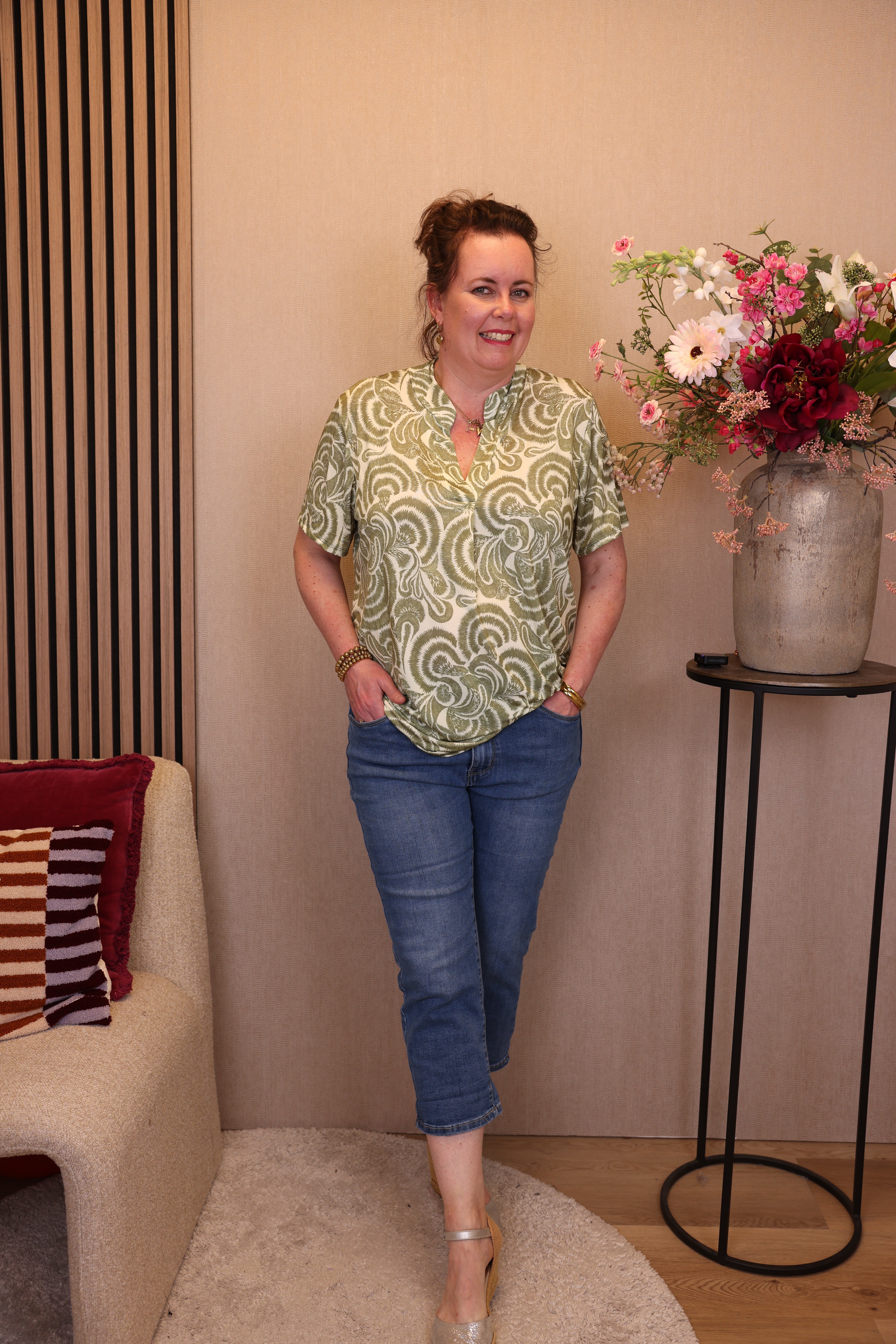 Emma | Jeans kort blauw 42 - 50