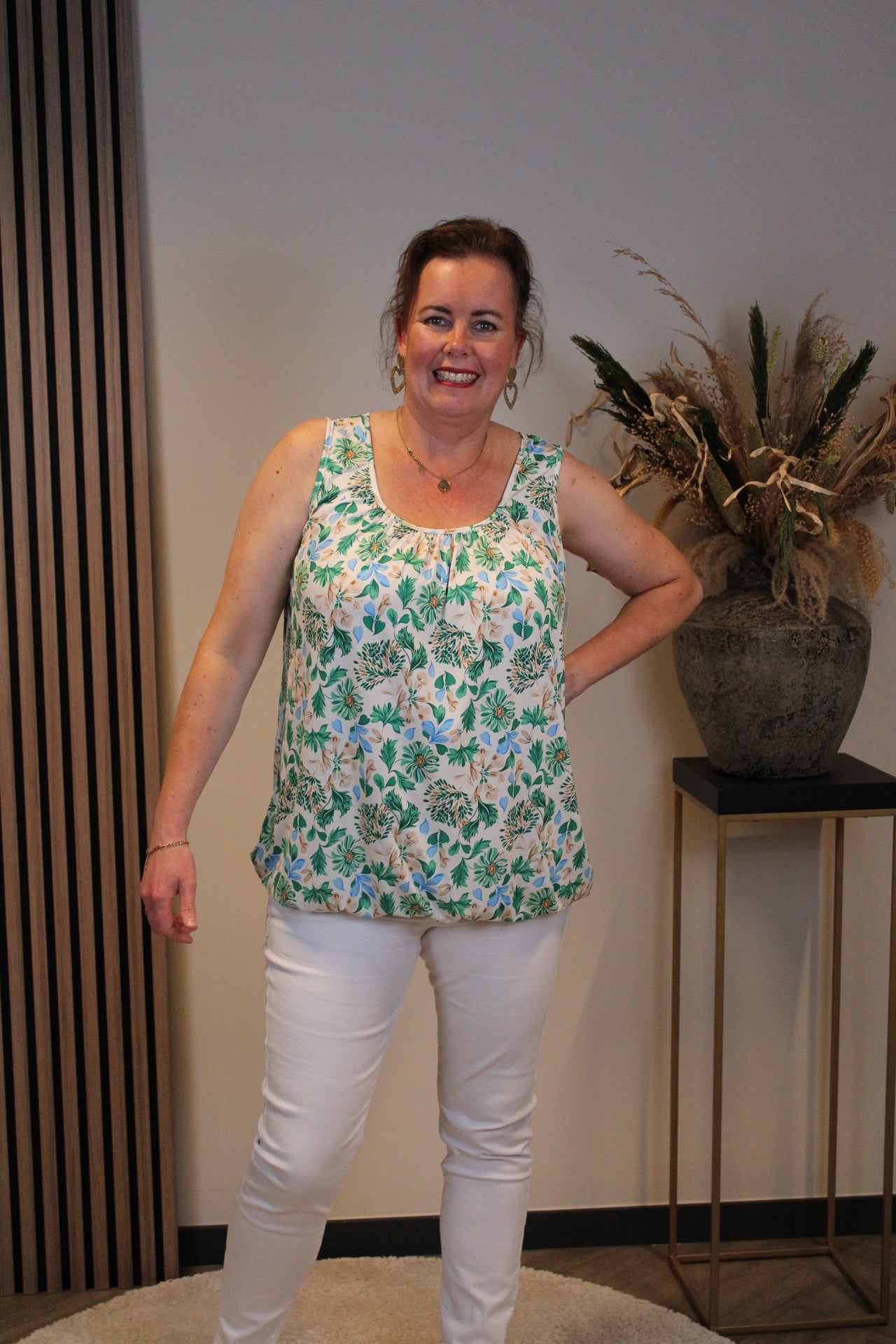 Grietje | Ballon top groen