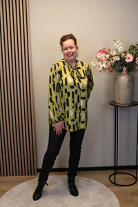 Daniela | Blouse geel met strik