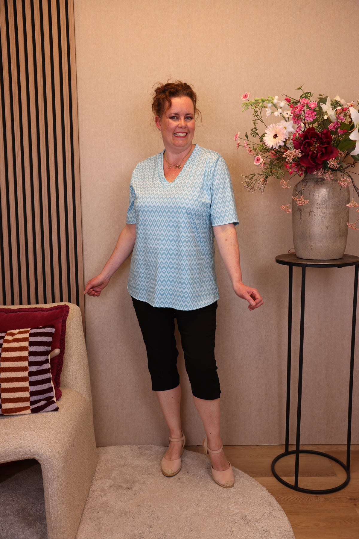 Jasmijn | Broek kort zwart viscose