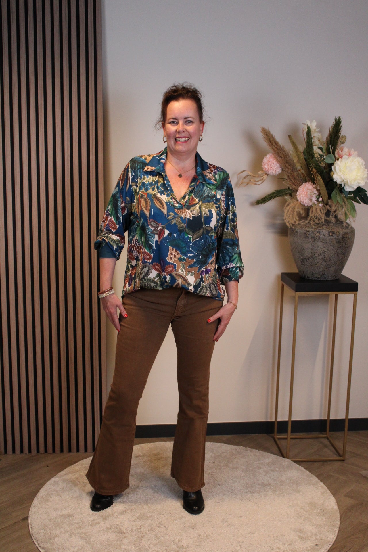 Anja camel | Flared Jeans
