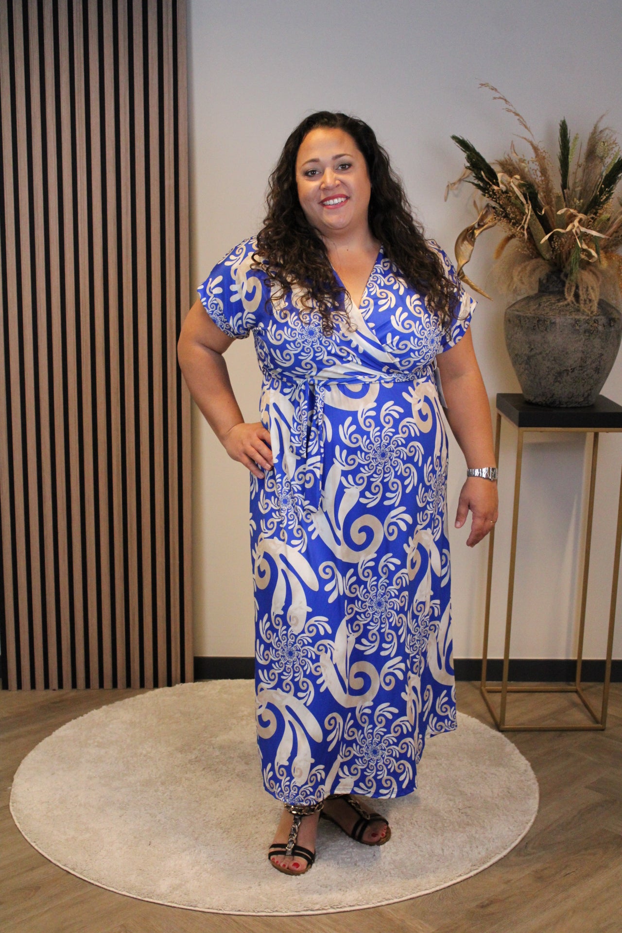 Jessie | Jurk blauw 46 t/m 50