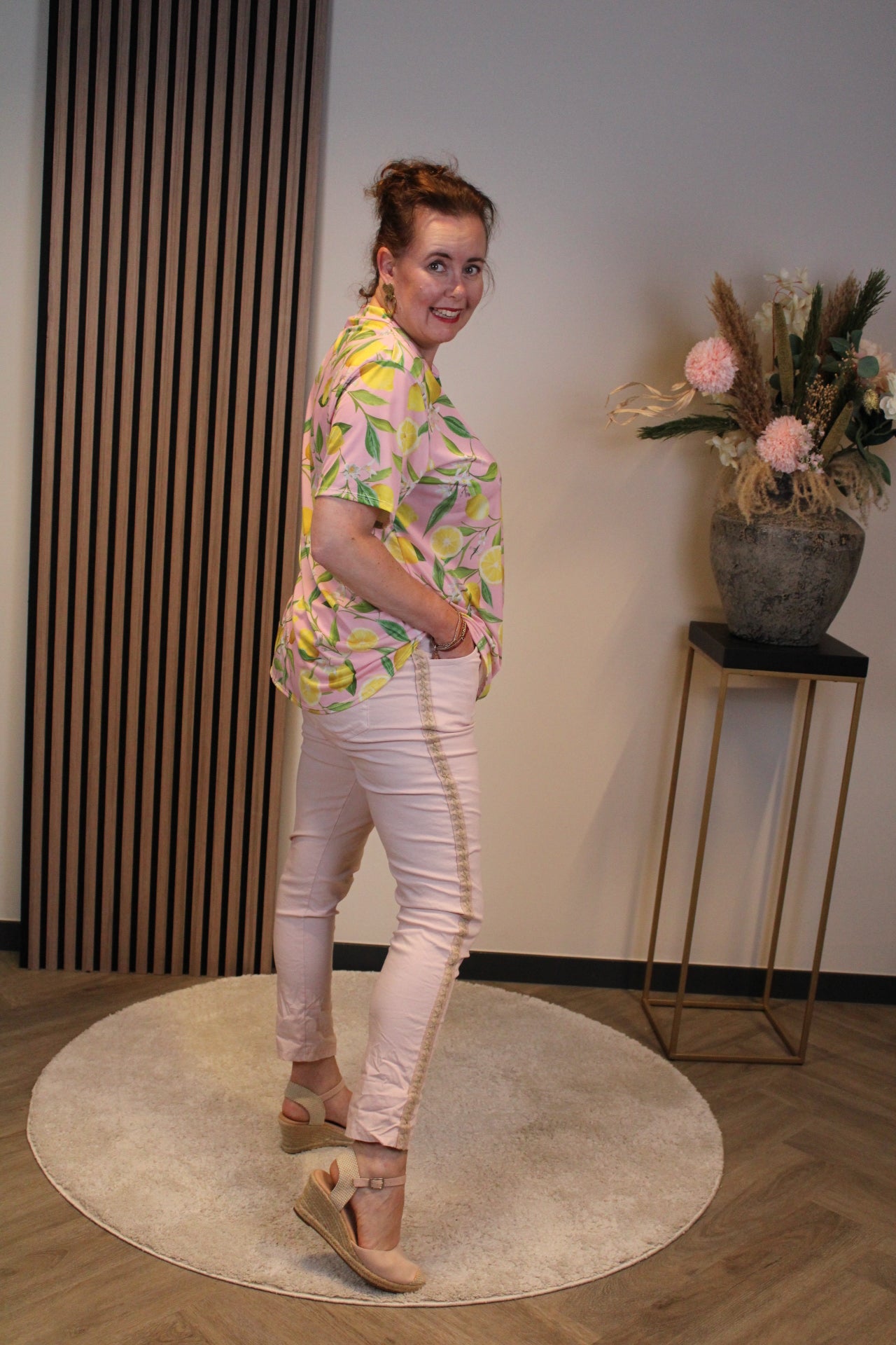 Celine | Broek lang roze 38 t/m 48