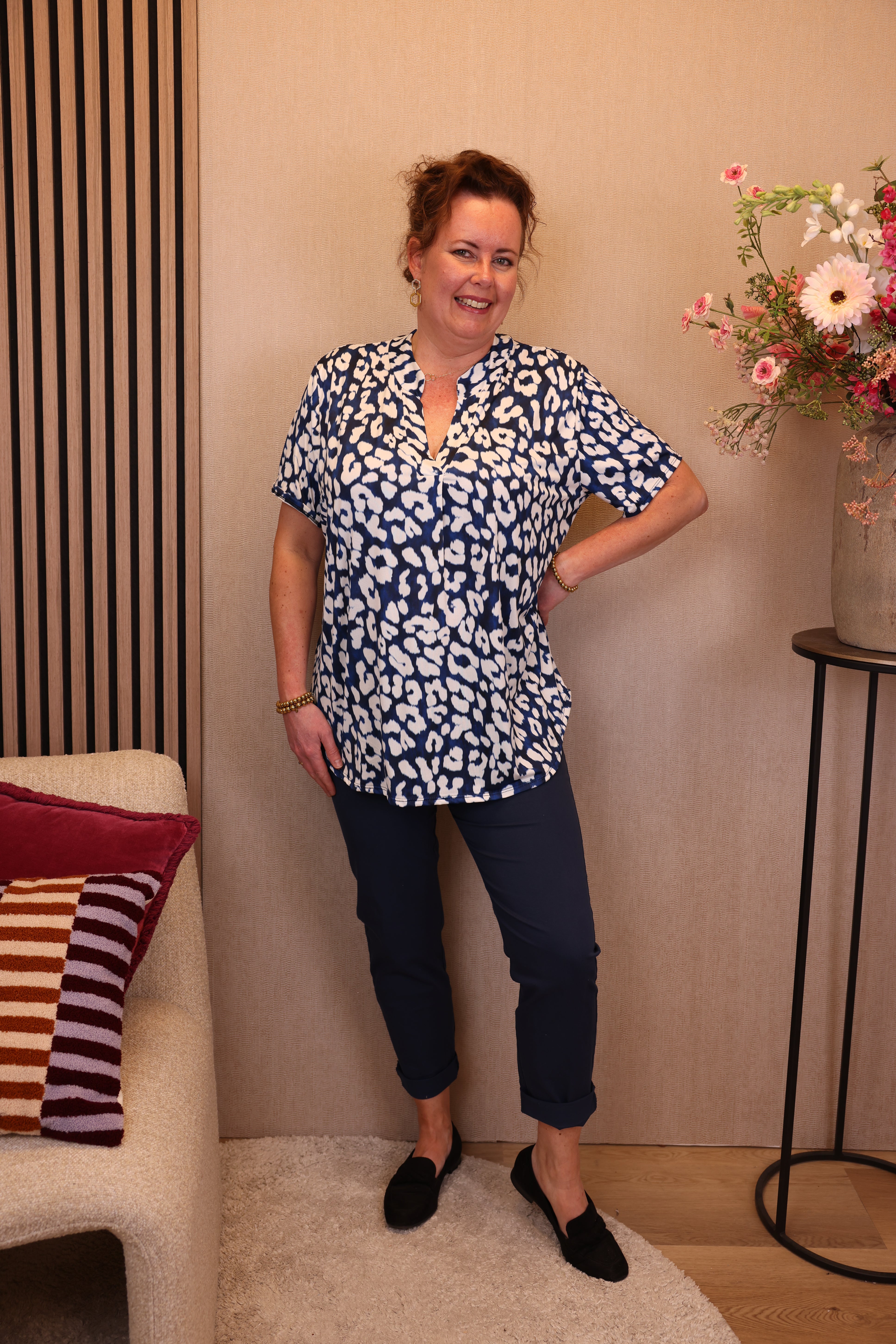 Tessa | Stretch broek navy