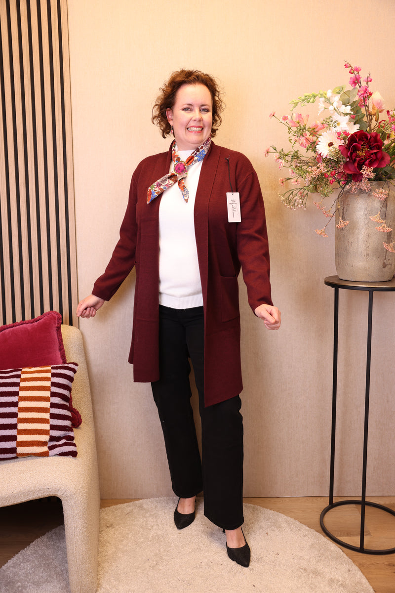 Noor | Vest bordeaux