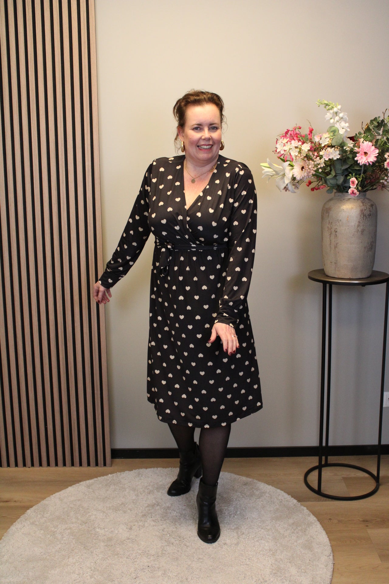 Natalia | Jurk zwart kort 46 t/m 50