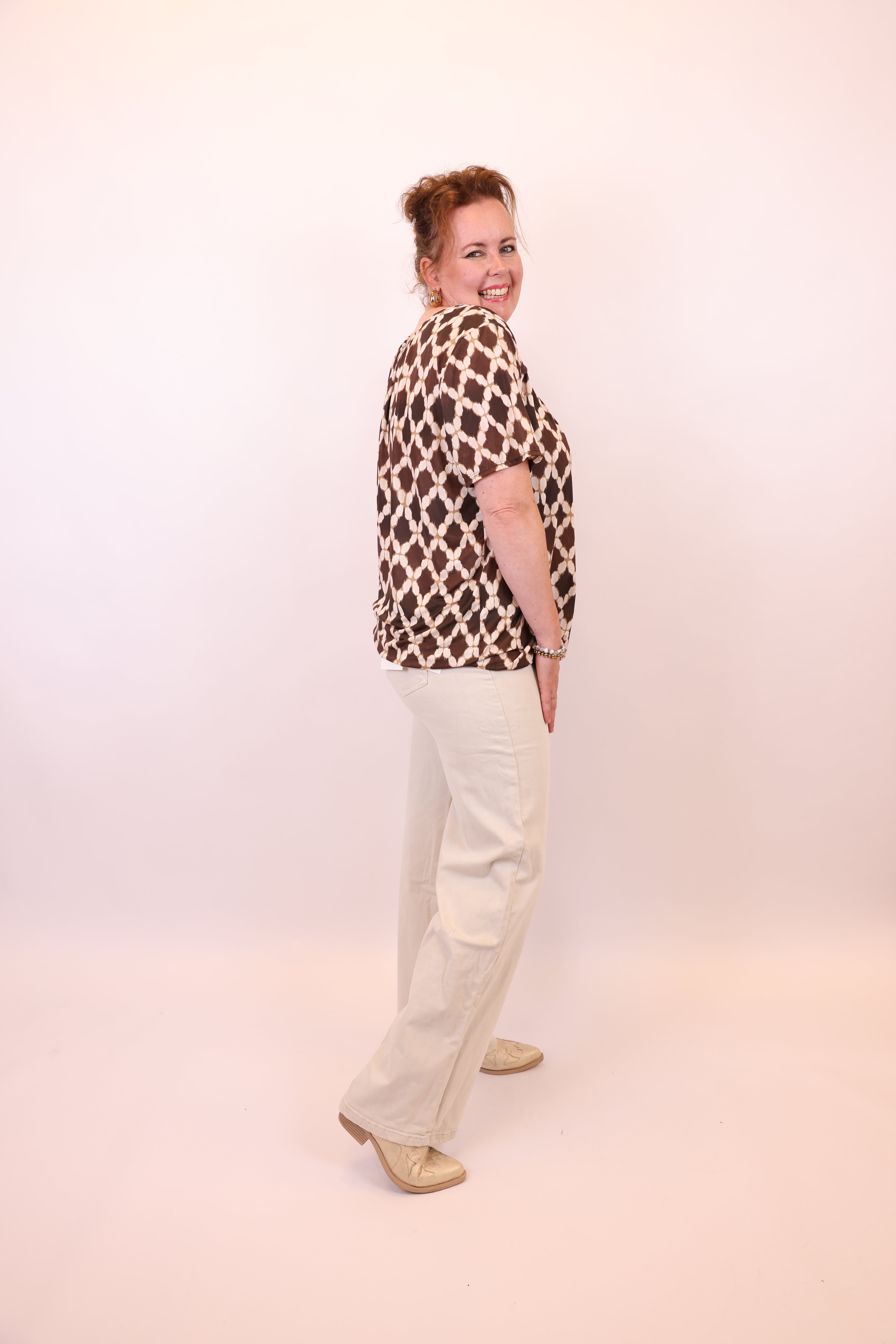 Isis | Wide leg jeans beige 40 - 48