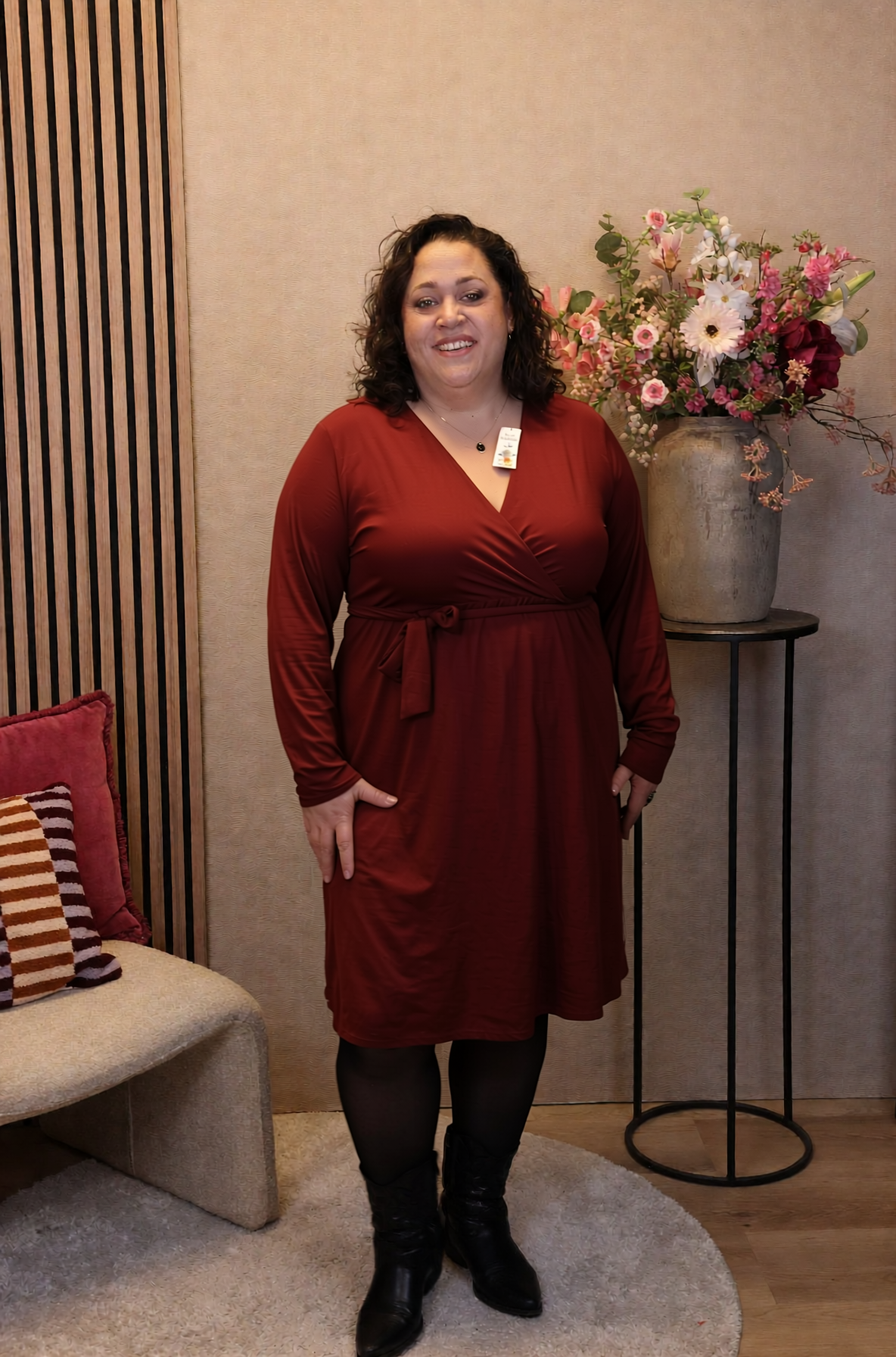 Ronja | Jurk bordeaux