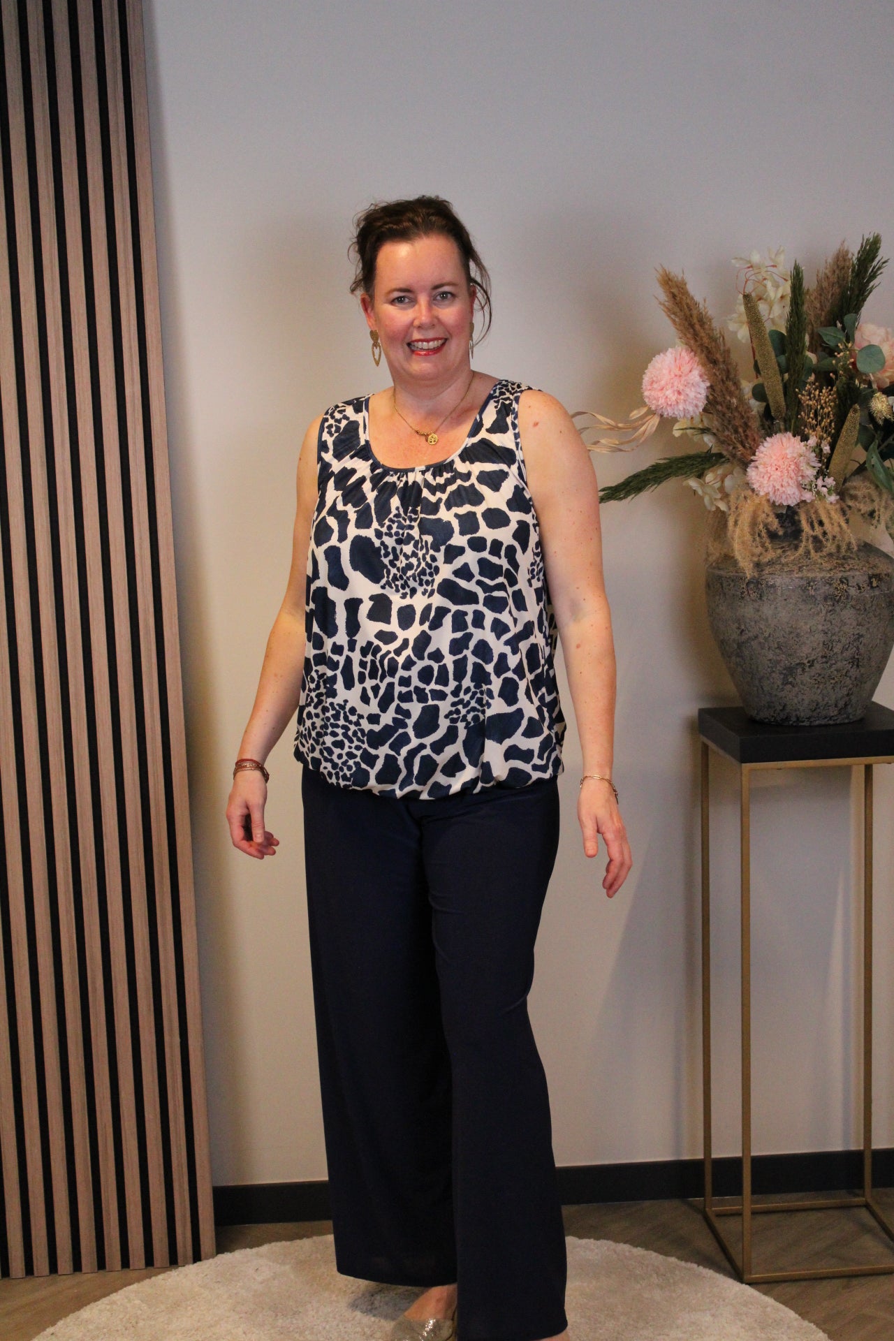 Carina | Top blauw 48 t/m 52