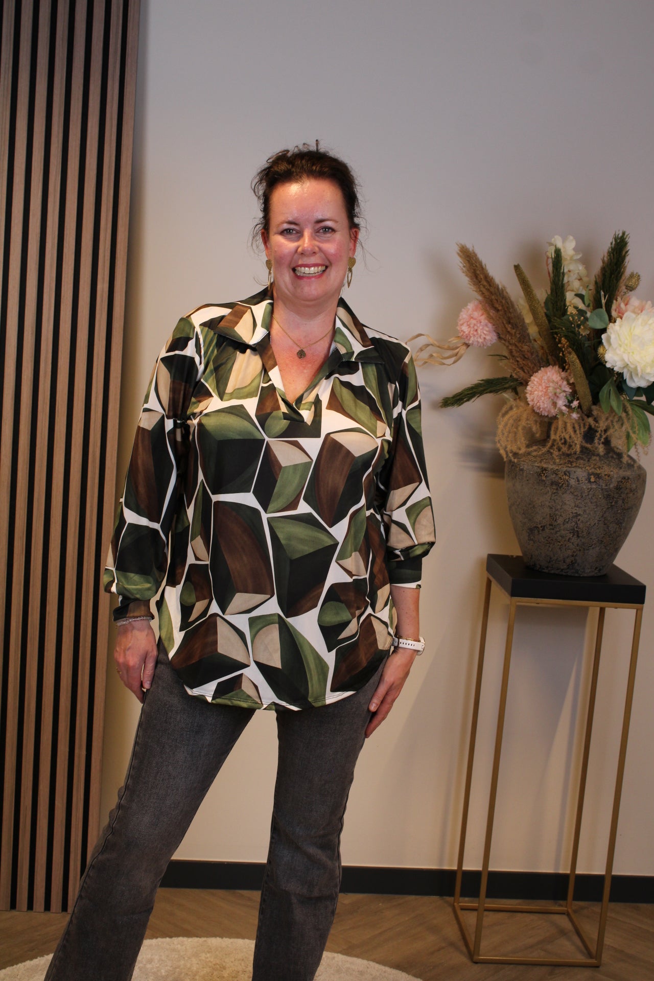 Lana | Blouse met kraagje 48 t/m 52