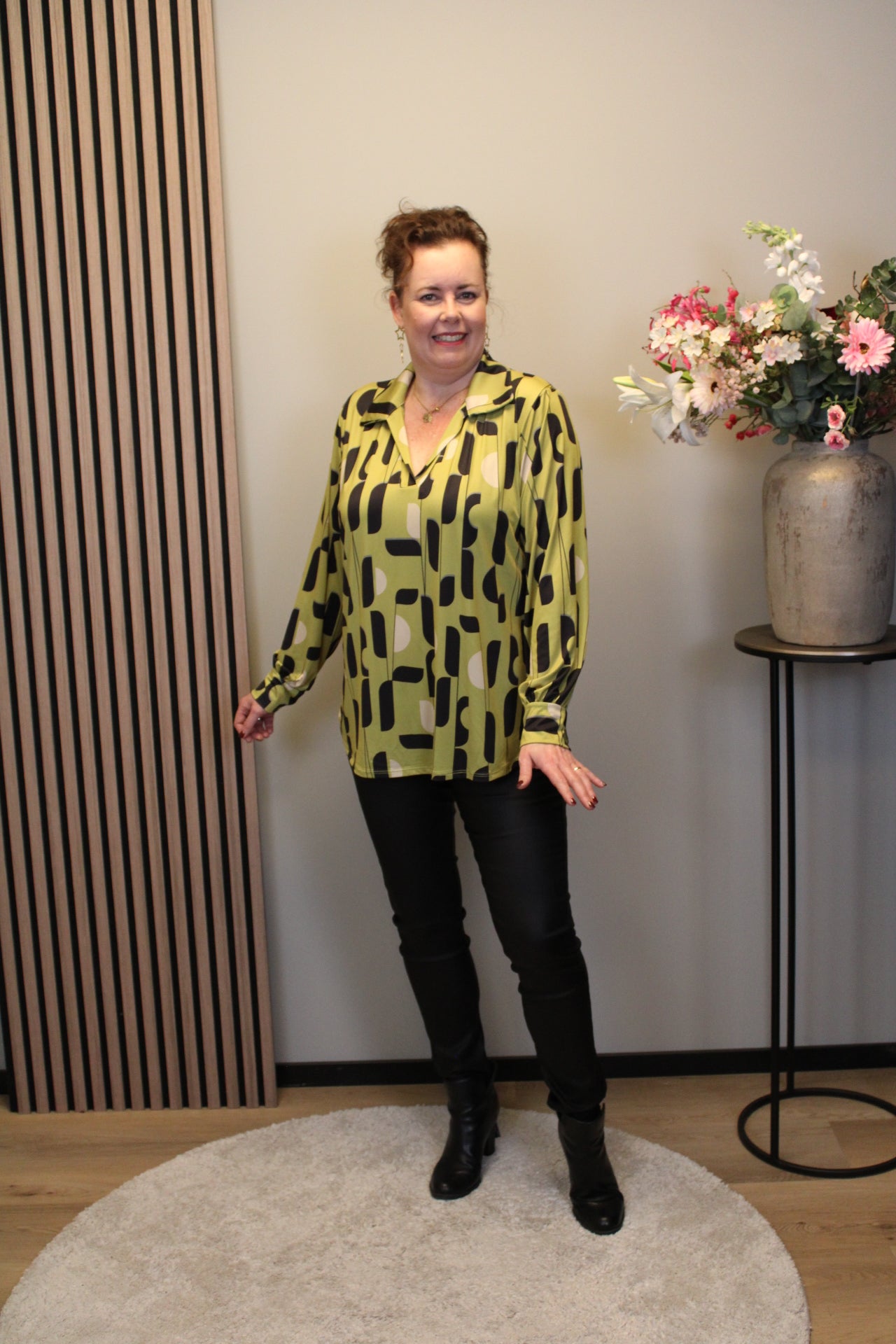 Ilse | Blouse geel met kraagje