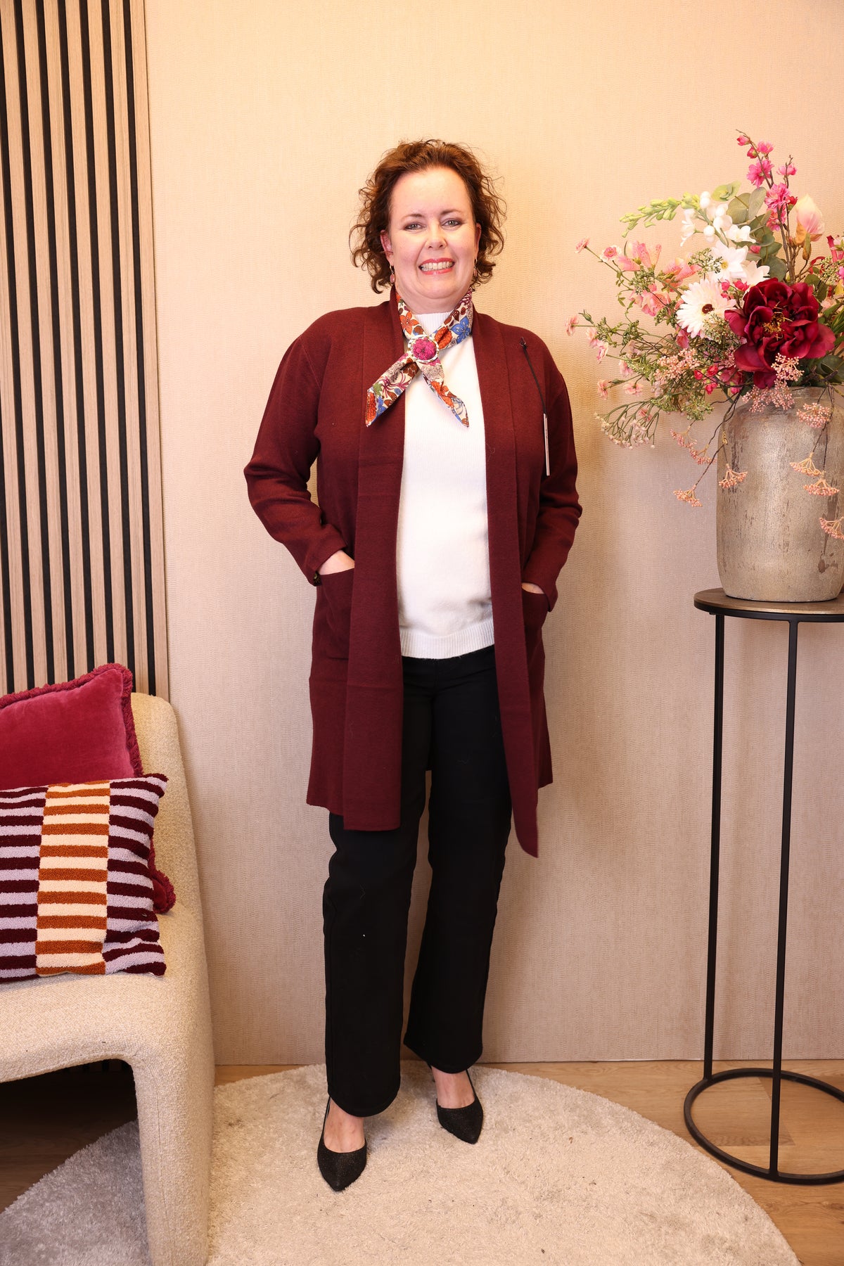 Noor | Vest bordeaux