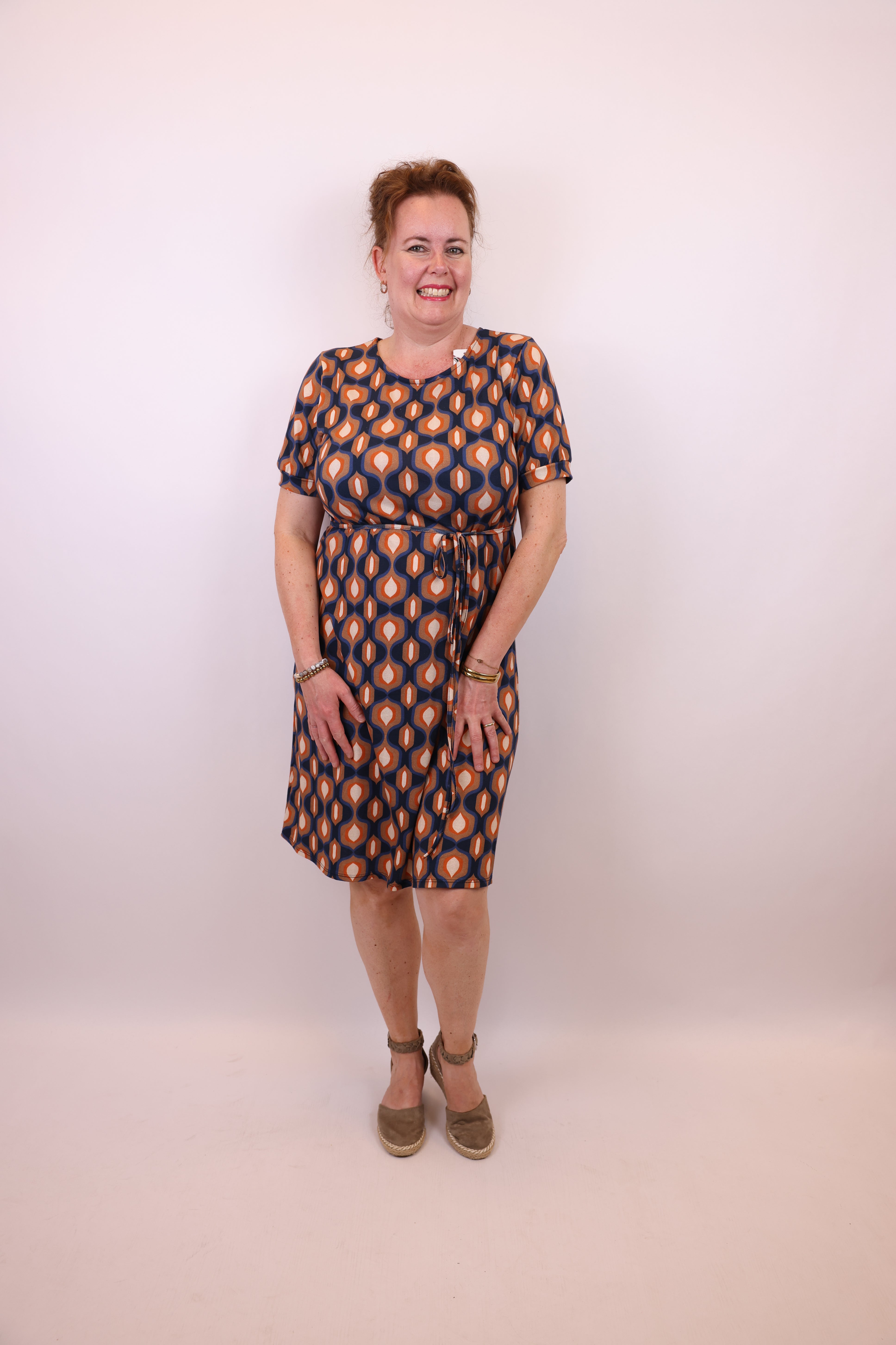 Meike | Jurk blauw katoen