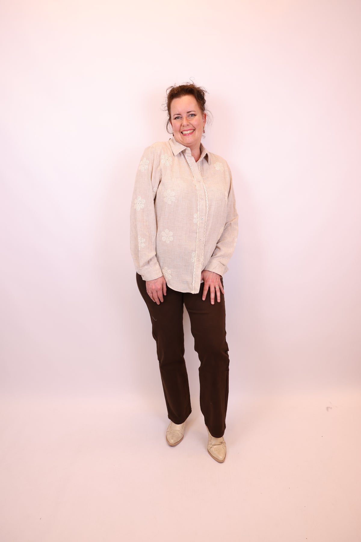 Sylvie | Blouse taupe