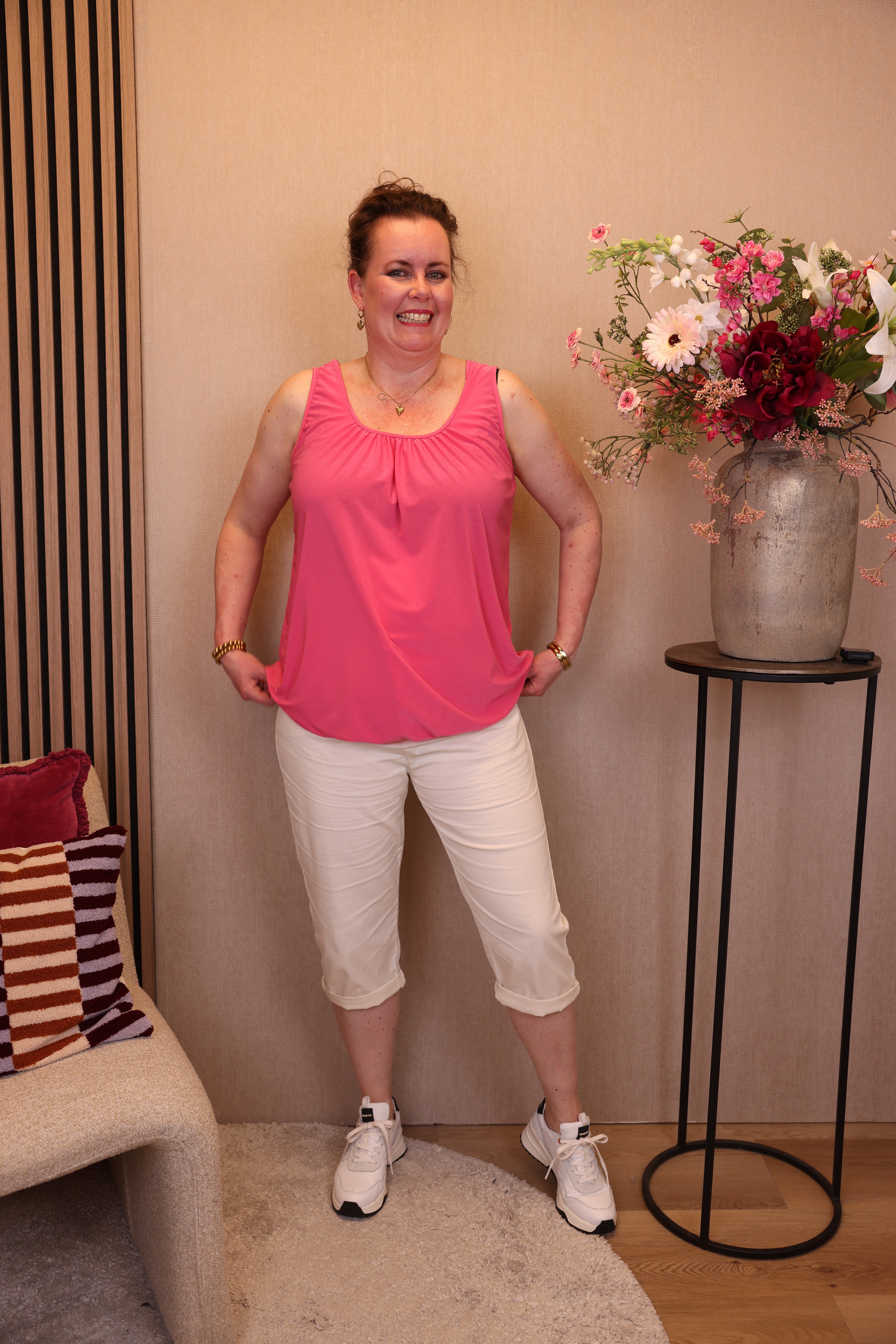 Roos | Ballon top roze
