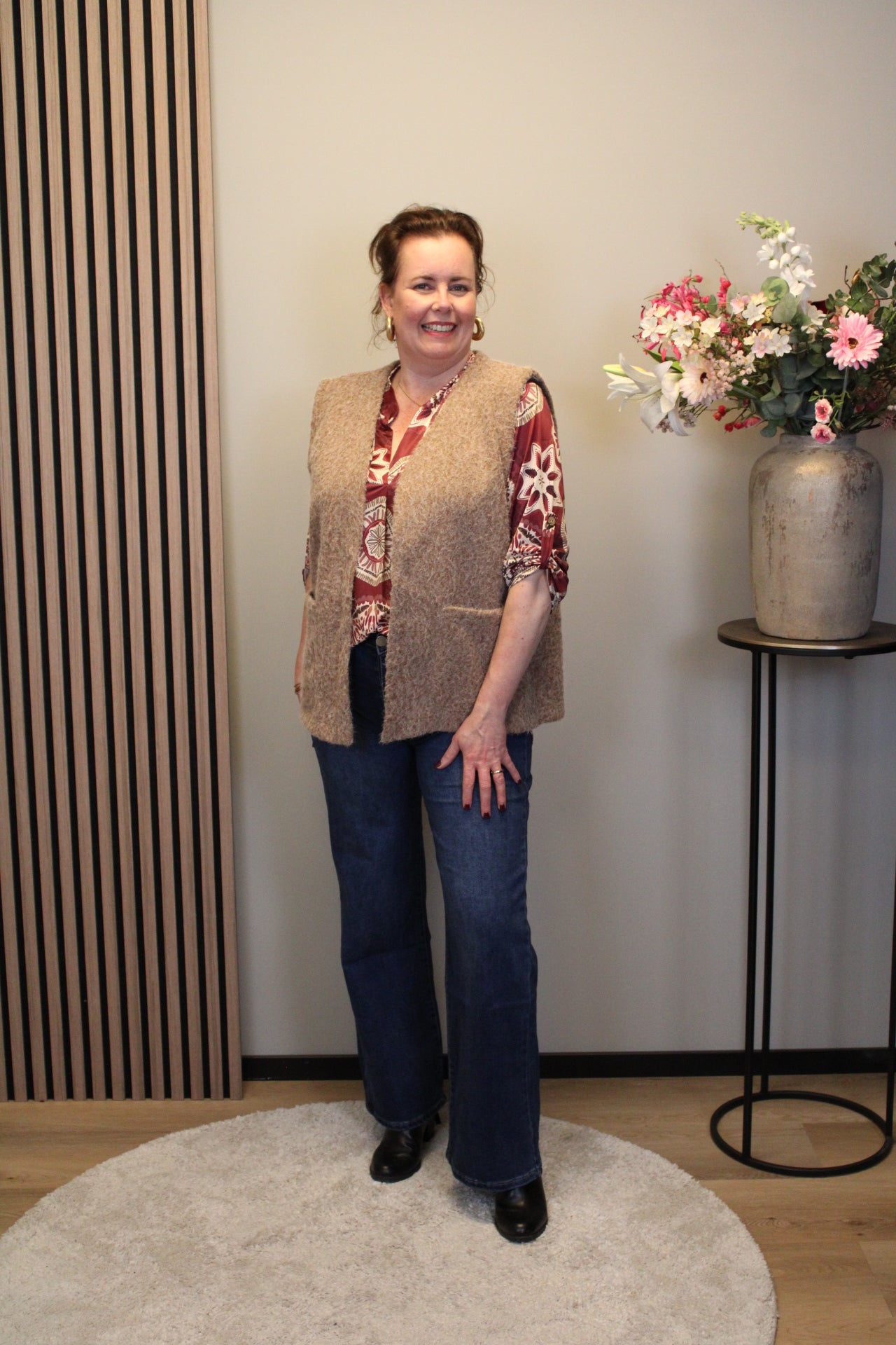 Sabine | Blouse roze lange mouw 48 t/m 52