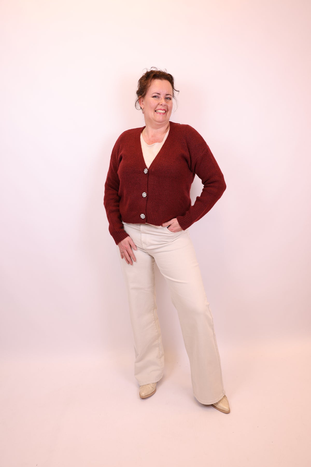 Yara | Vest bordeaux