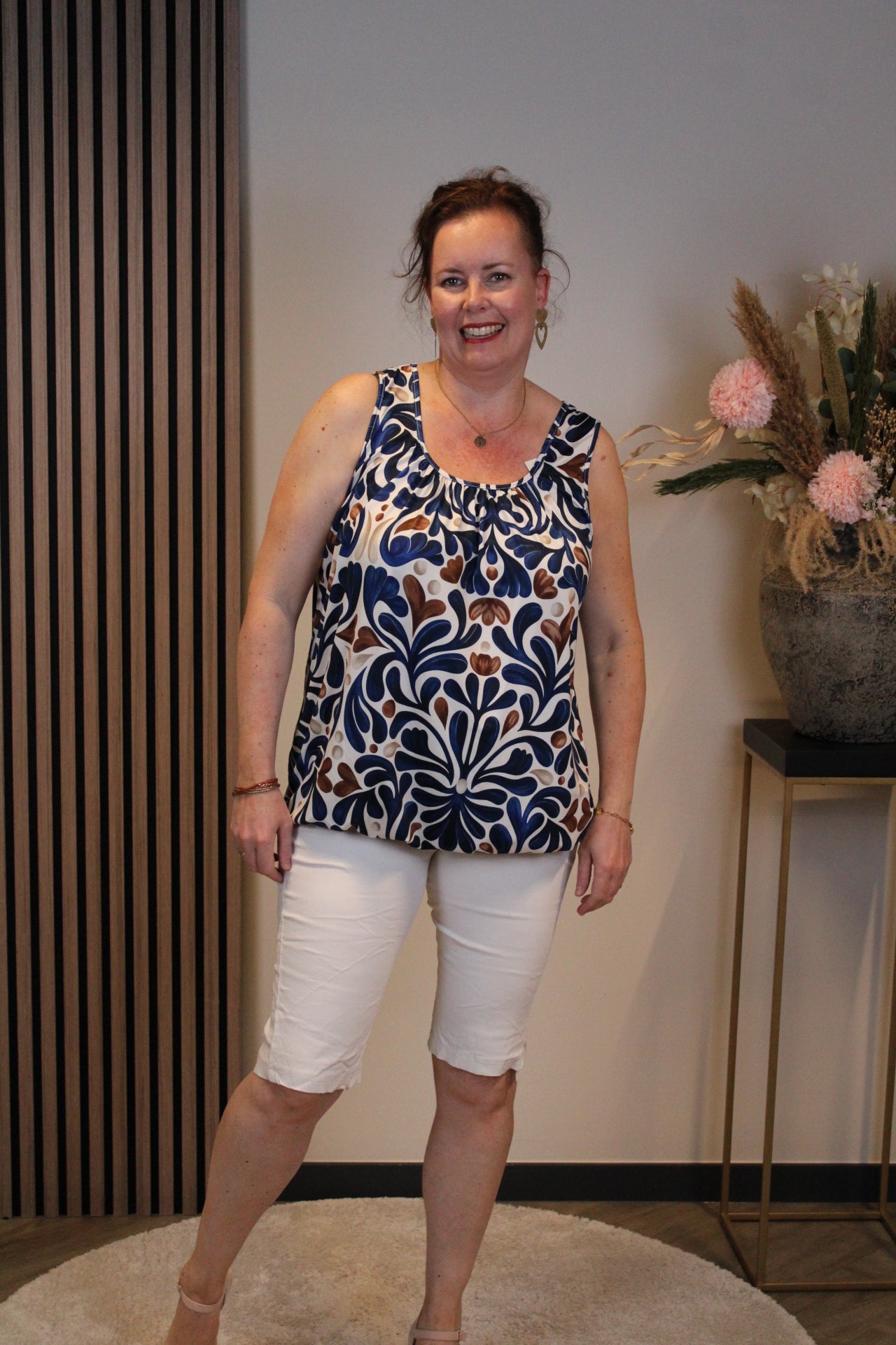 Silke | top blauw 38 t/m 48