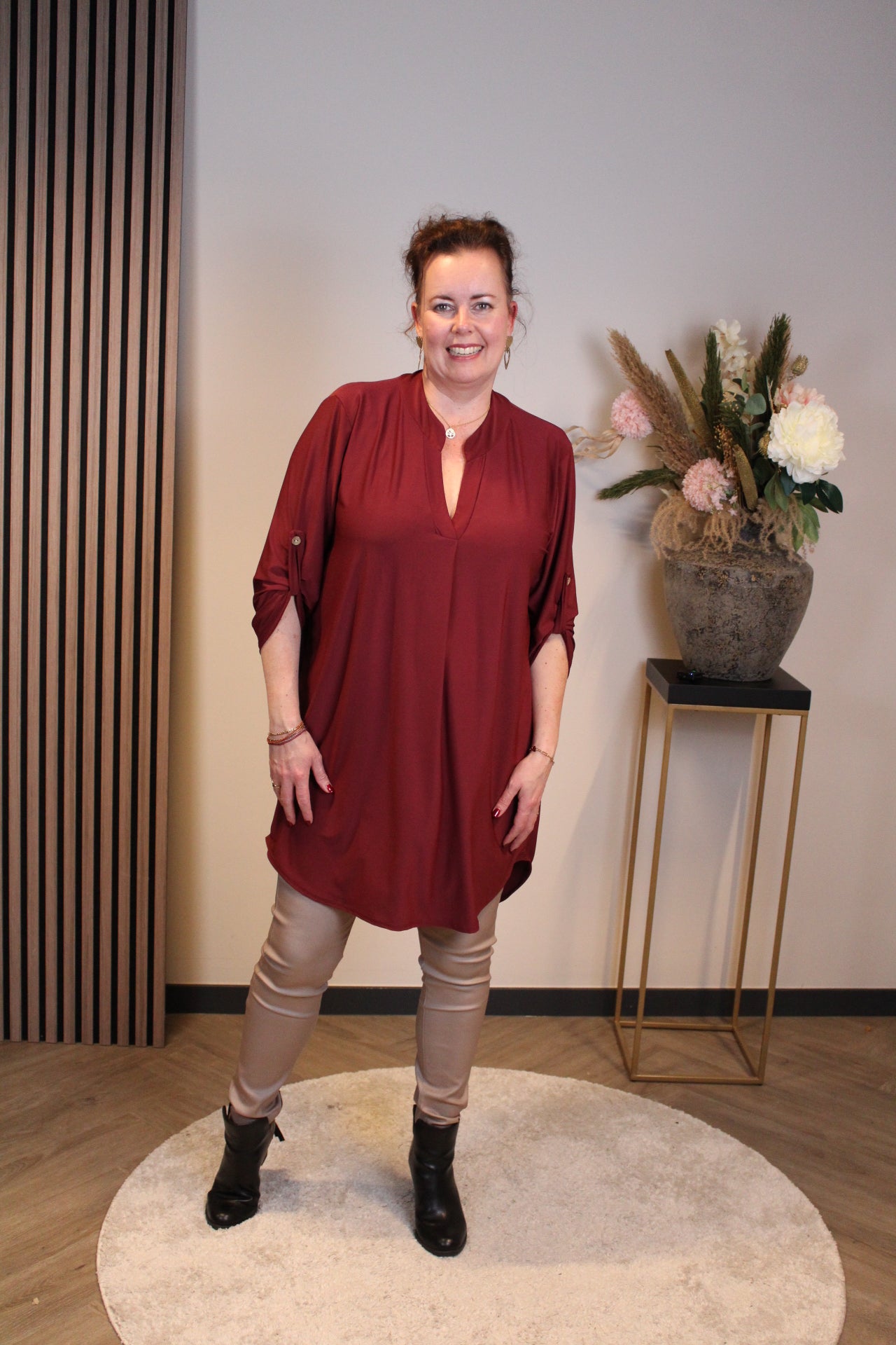Mila | tuniek bordeaux 38 t/m 48