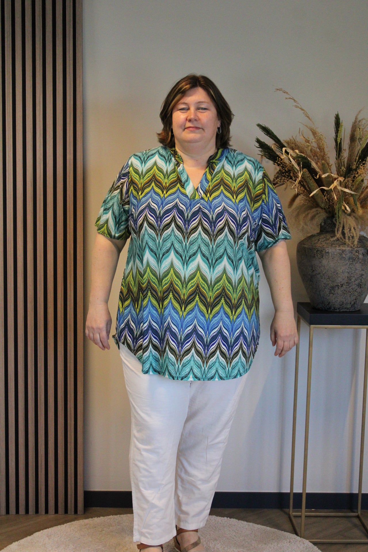 Meira | Blouse korte mouw 52 t/m 58