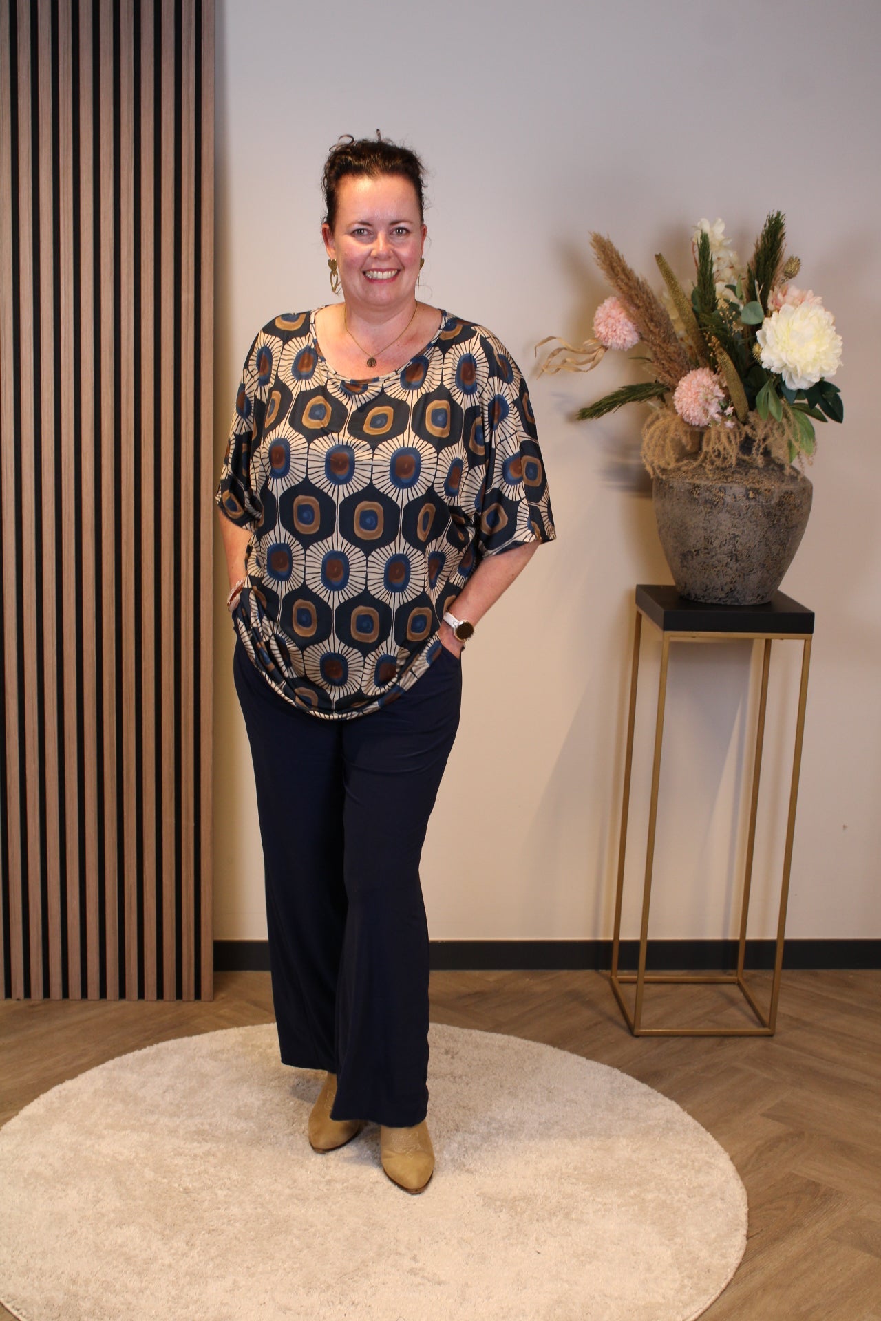 Nienke | Top blauw 48 t/m 52