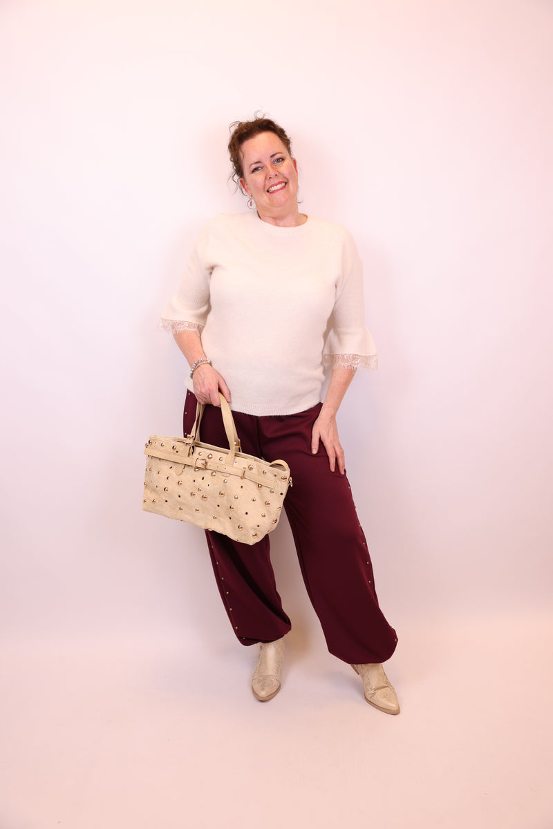 Jolie | Broek bordeaux