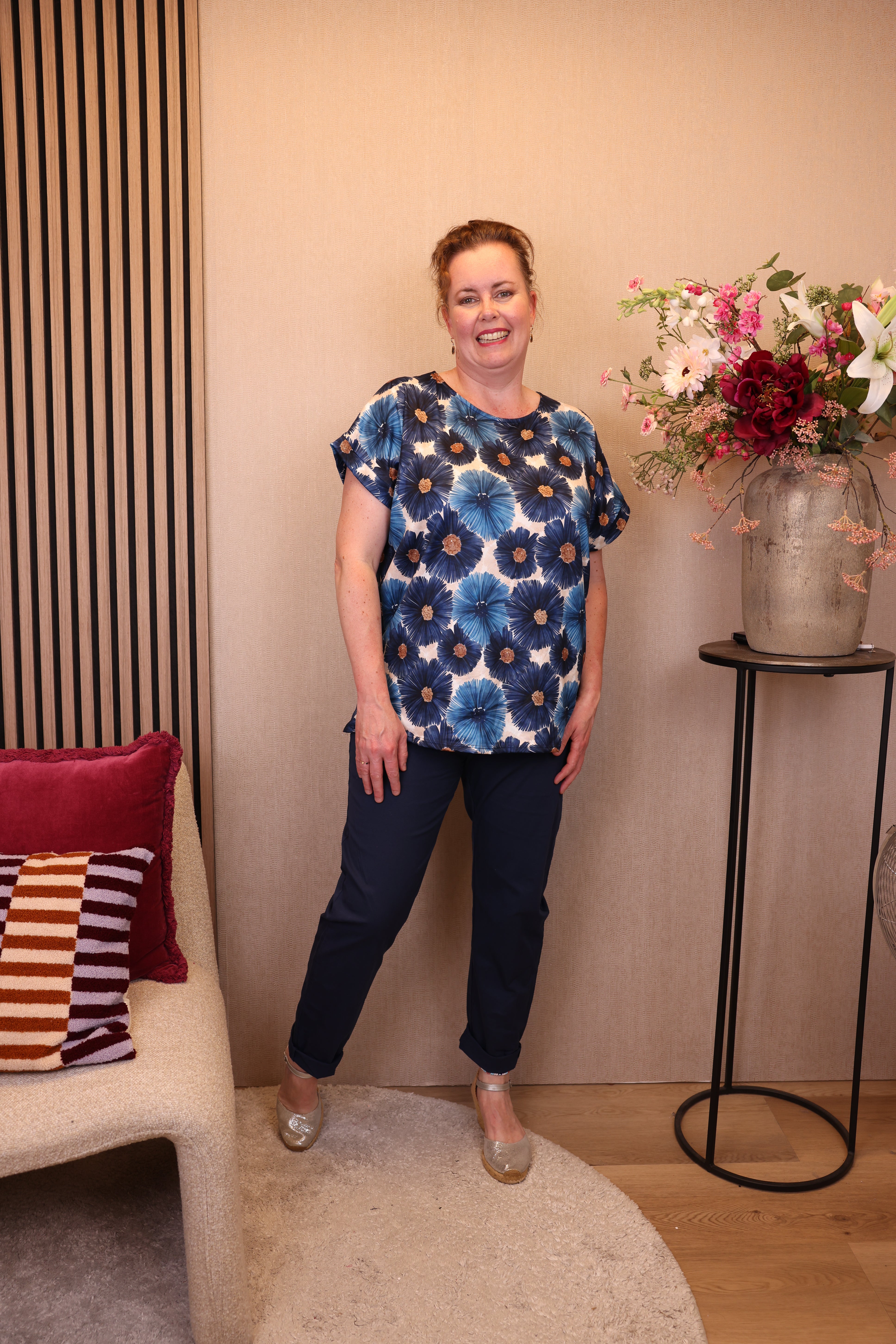 Viena | Top blauw viscose
