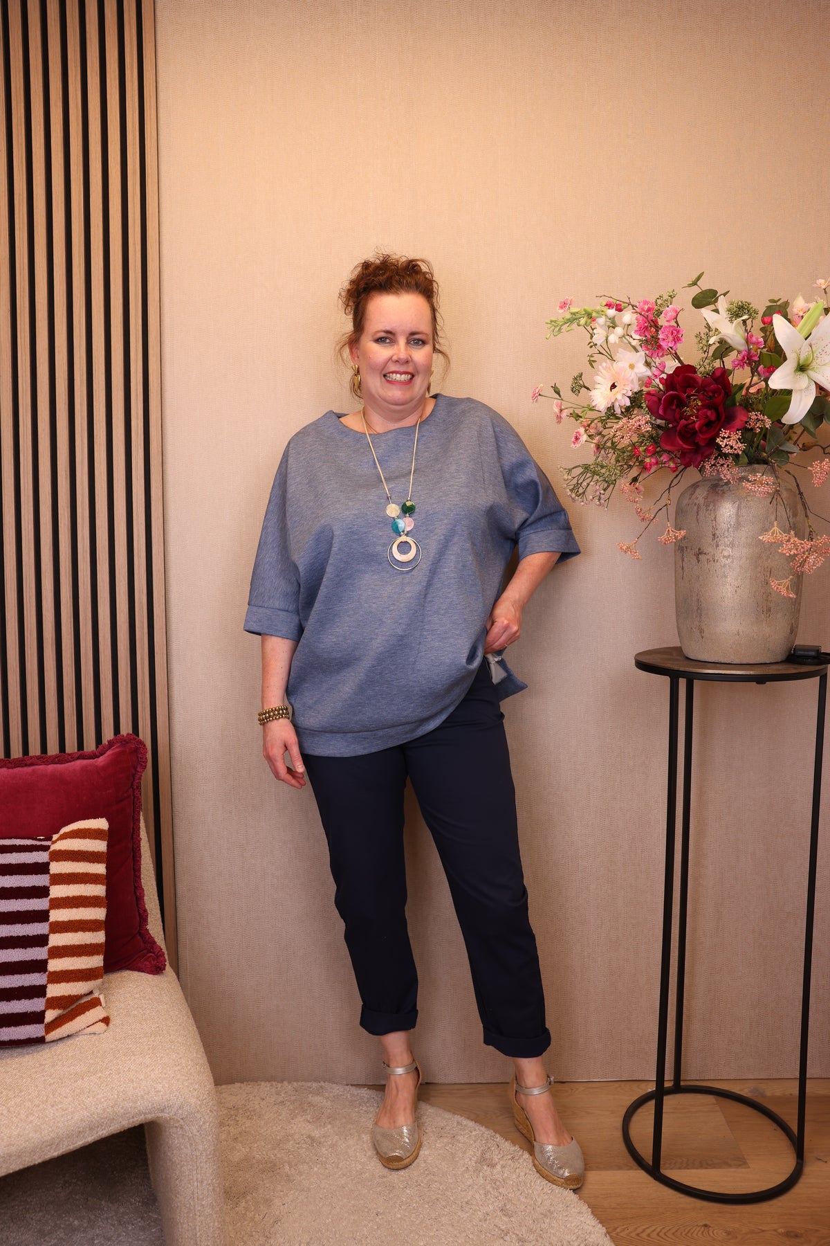 Mina | Top jeans  + gratis ketting