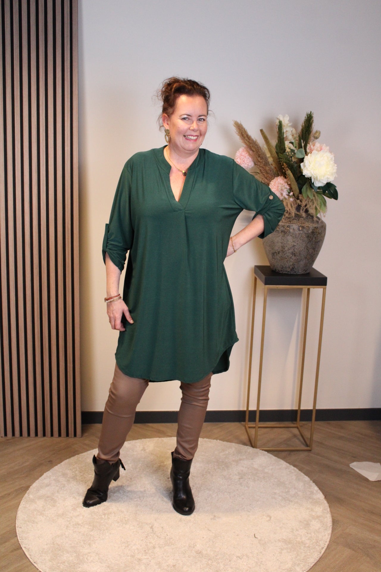 Mila | tuniek fles groen 52 t/m 58