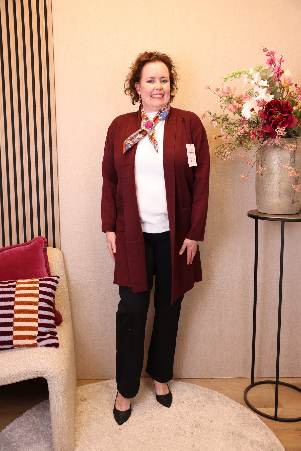 Noor | Vest bordeaux