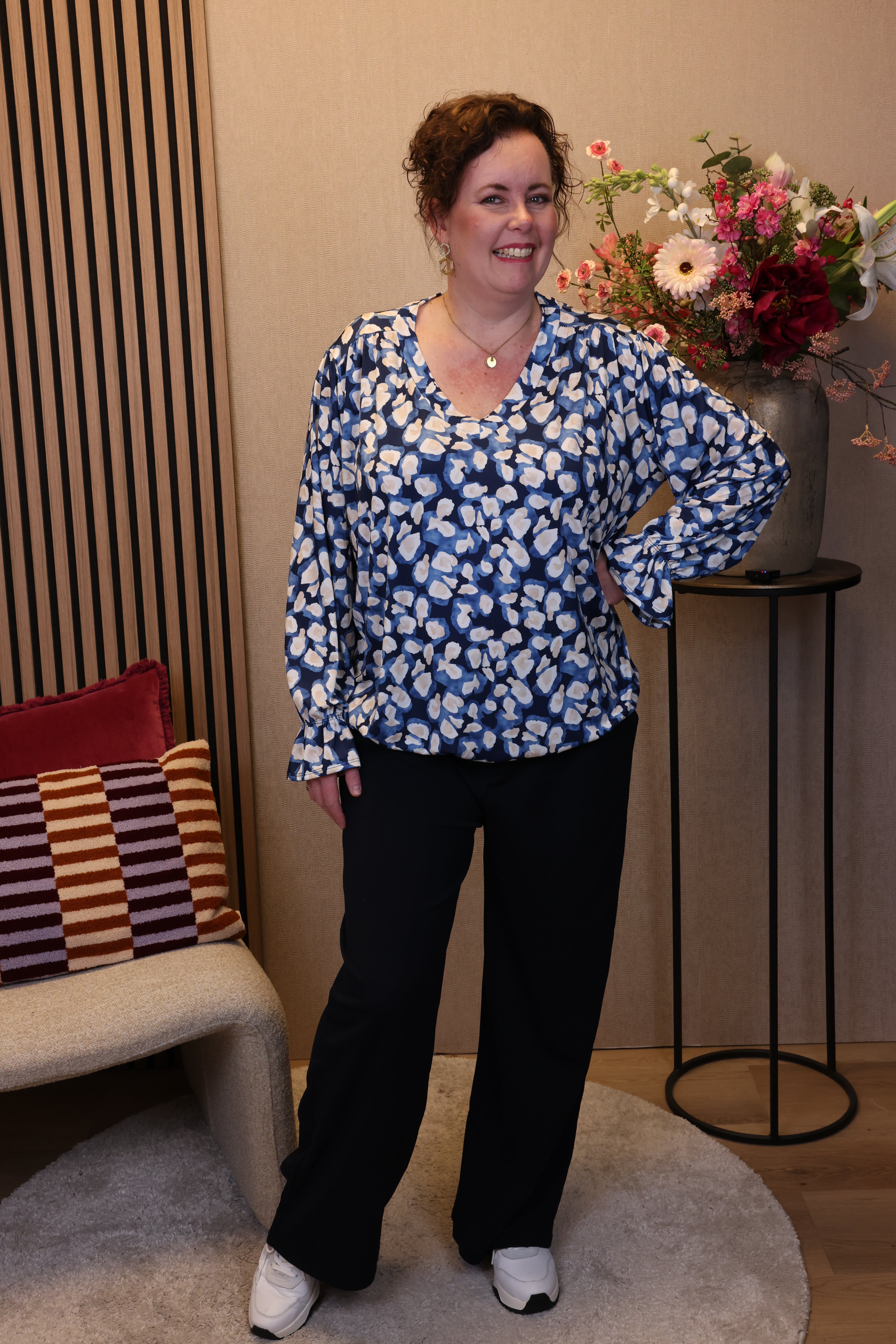 Janne | Broek navy viscose