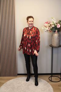 Daniela | Blouse rood met strik