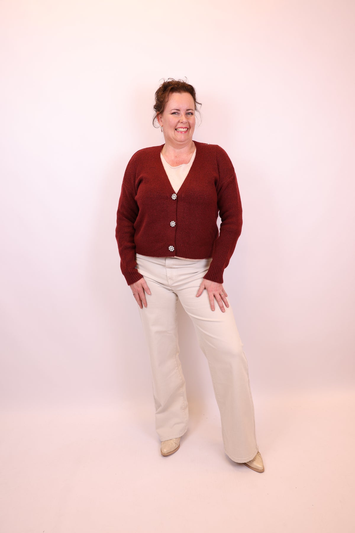 Yara | Vest bordeaux