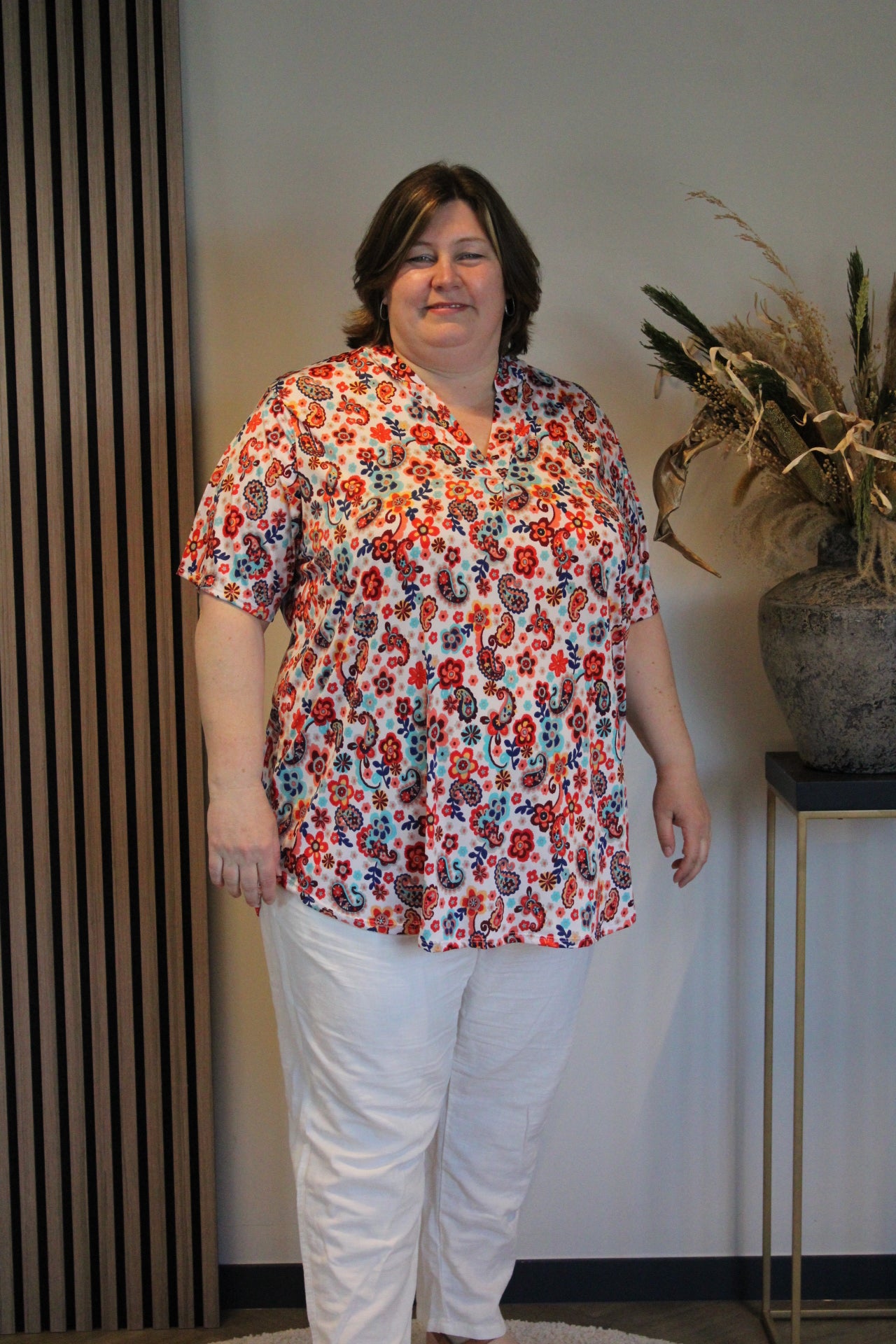 Mare | Blouse korte mouw 52 t/m 58