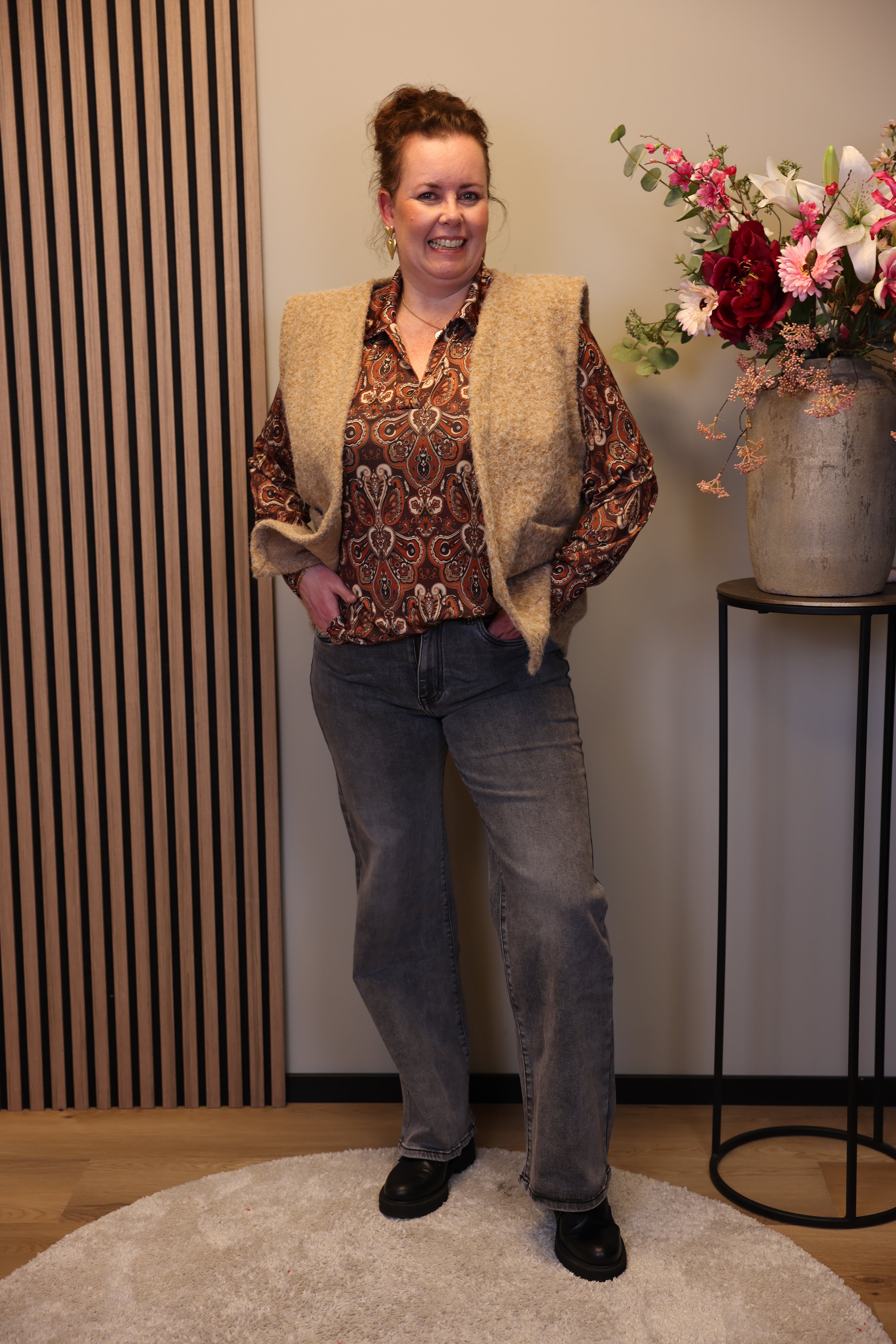 Mijntje | Flared Jeans grijs 40 - 50