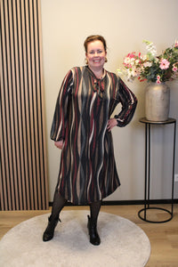 Annelie | Jurk zwart met strik