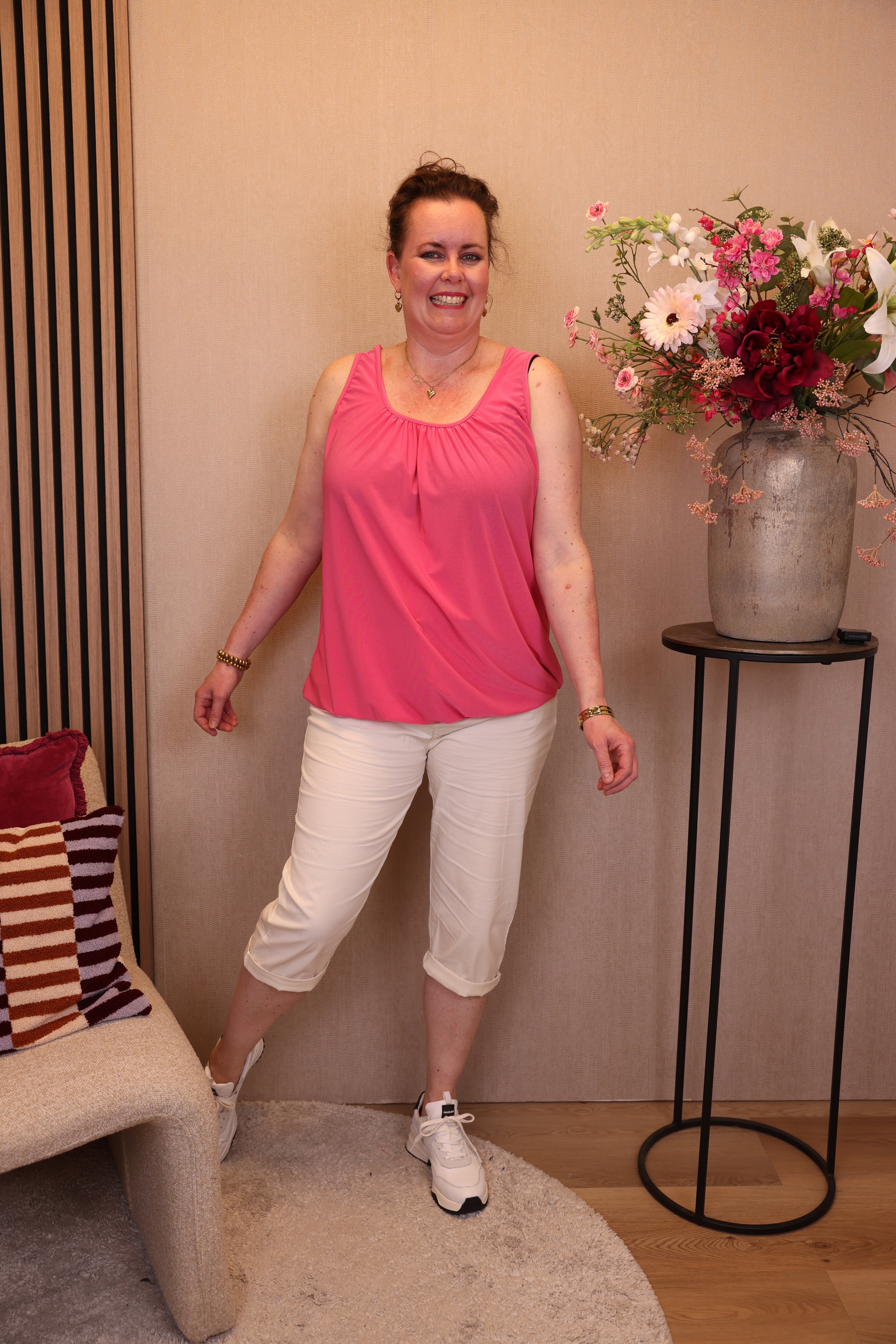 Roos | Ballon top roze