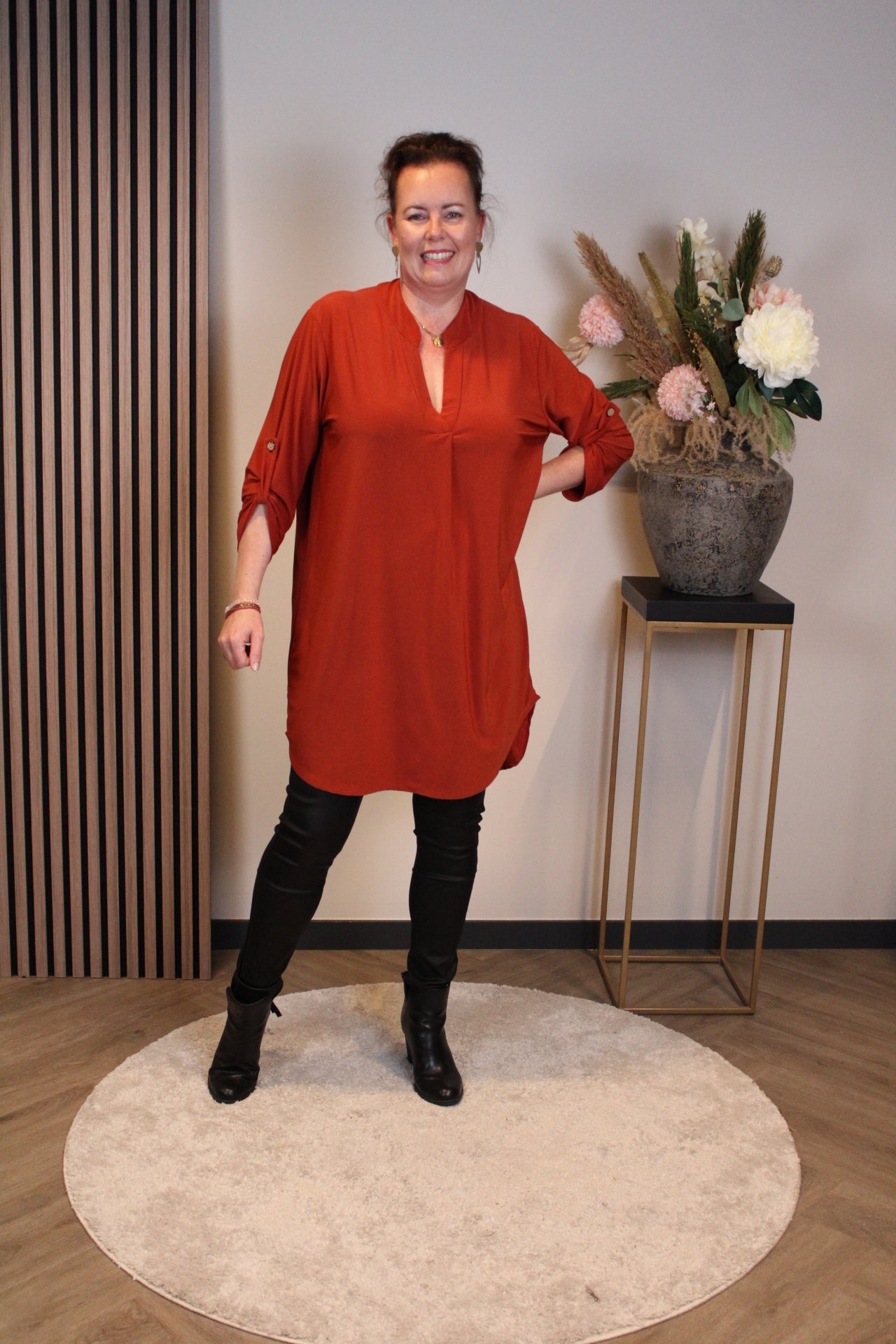 Mila | Tuniek roest bruin