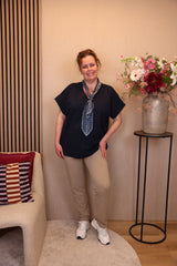 Lilly | Broek taupe viscose