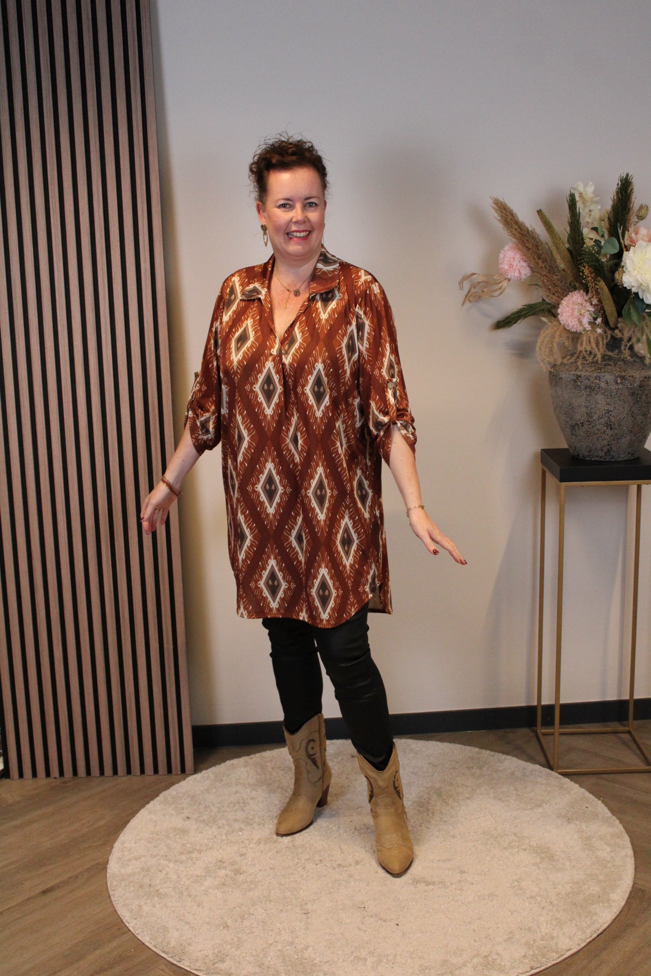 Marloes | tuniek oranje met kraagje 38 t/m 48
