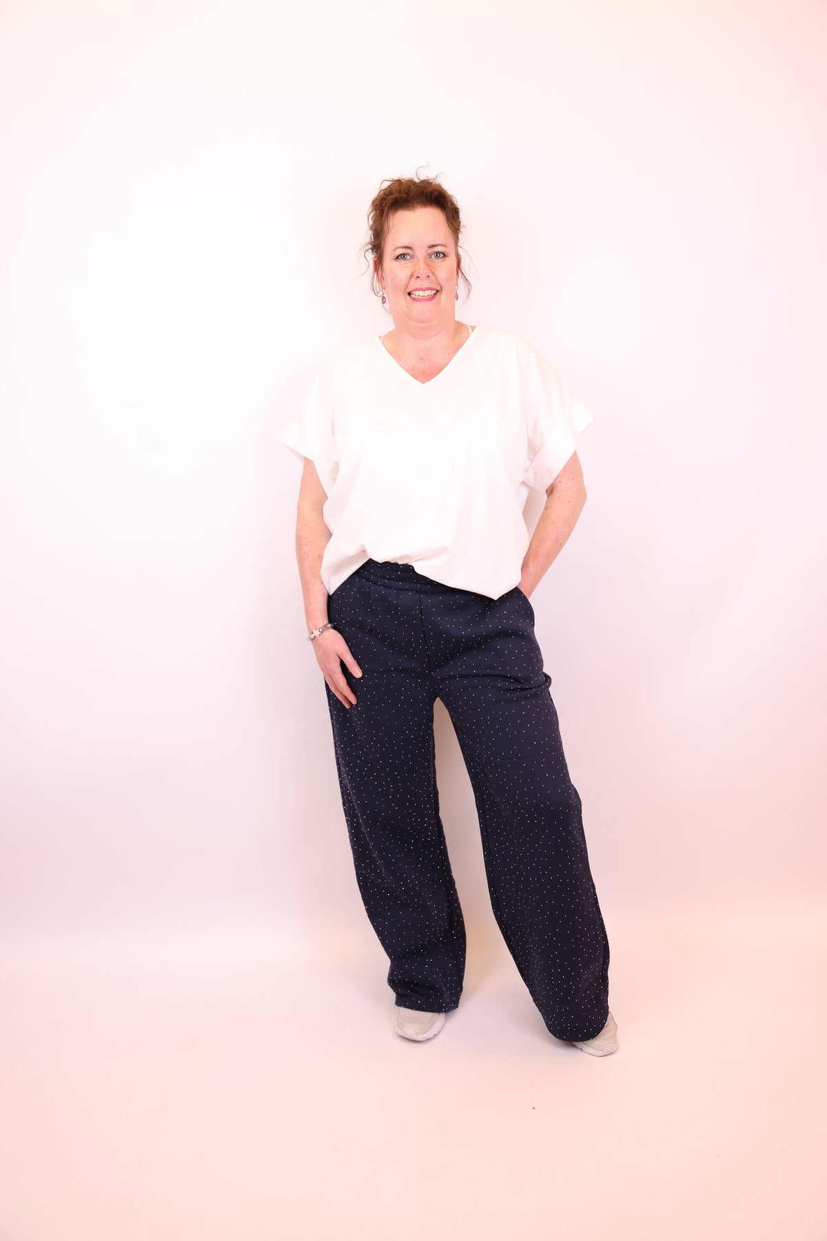 Marin | Broek blauw glitter