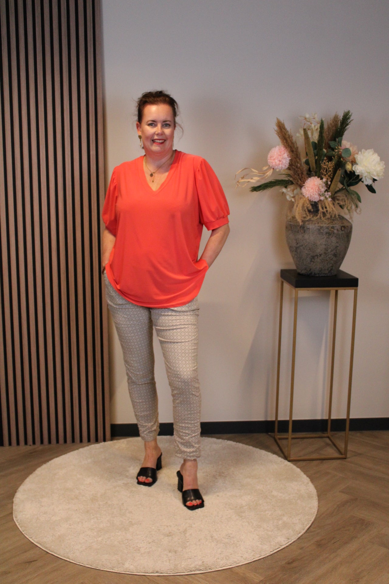 Noëlle | Broek lang beige 38 t/m 48