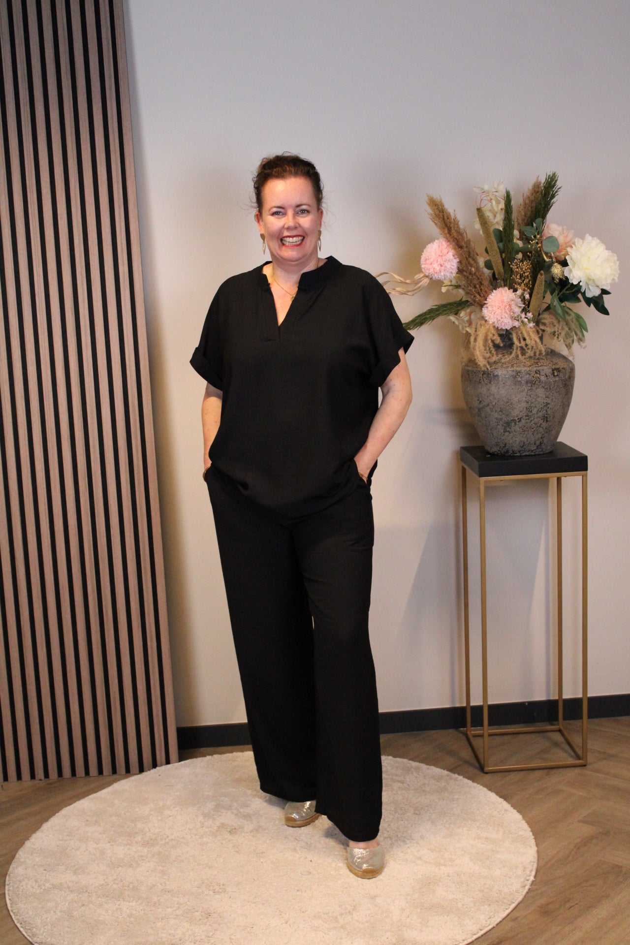 Naomi | Broek zwart viscose