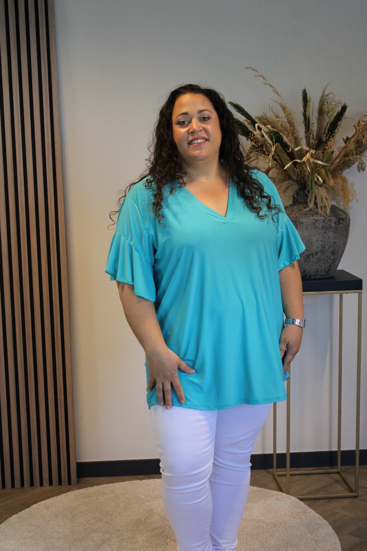 Mayra | Blouse mint 48 t/m 52